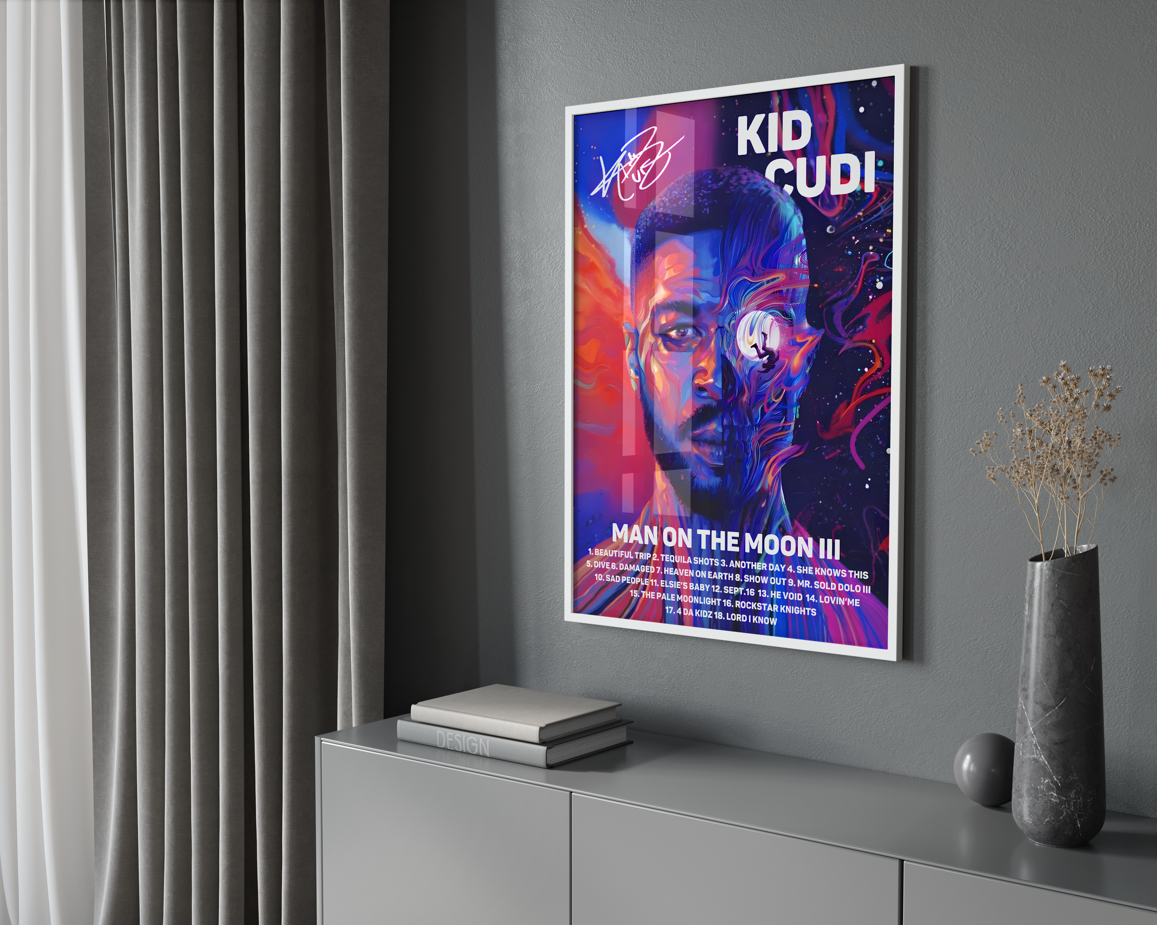 Kid Cudi - "Man On The Moon III" Signature Poster | Hype Posters