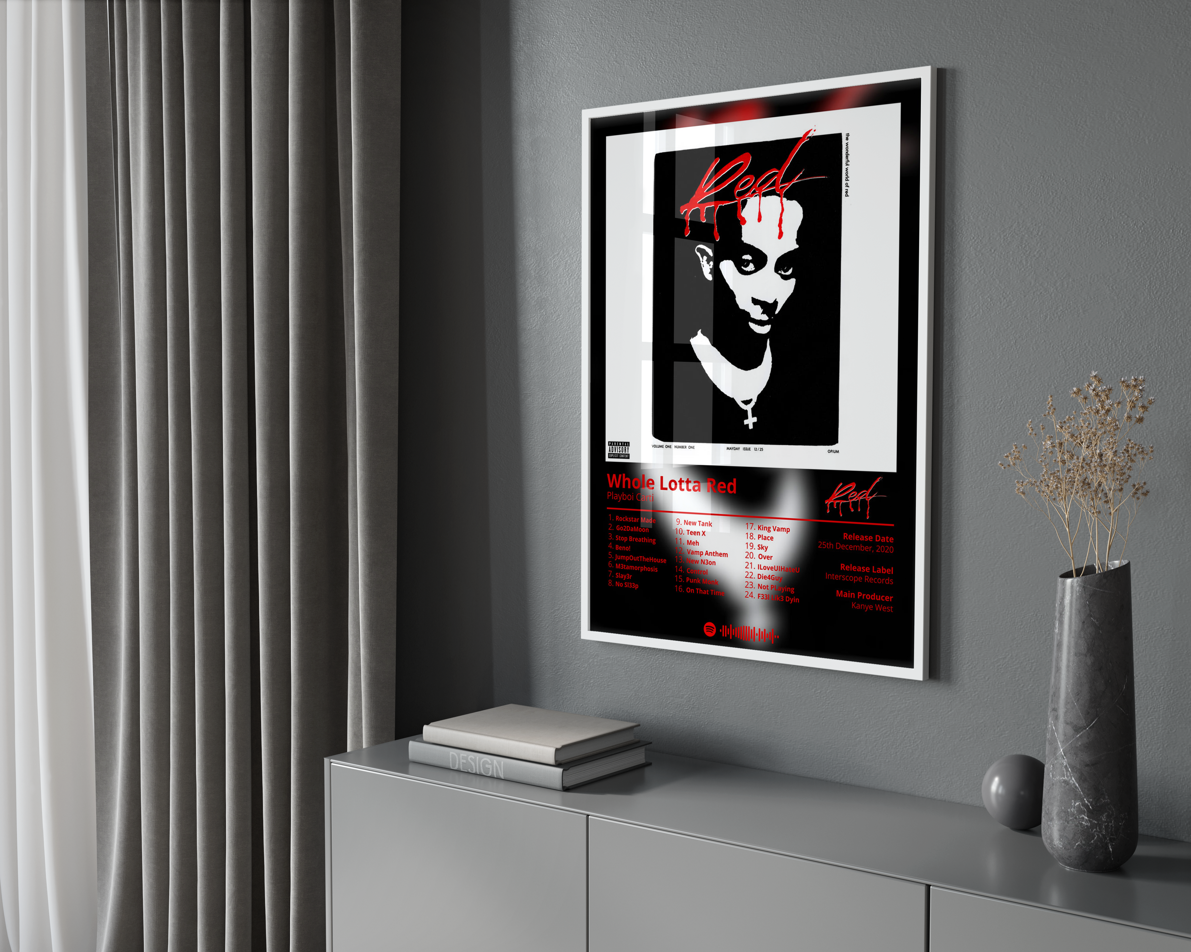 Playboi Carti - "Whole Lotta Red" Album Poster | Hype Posters