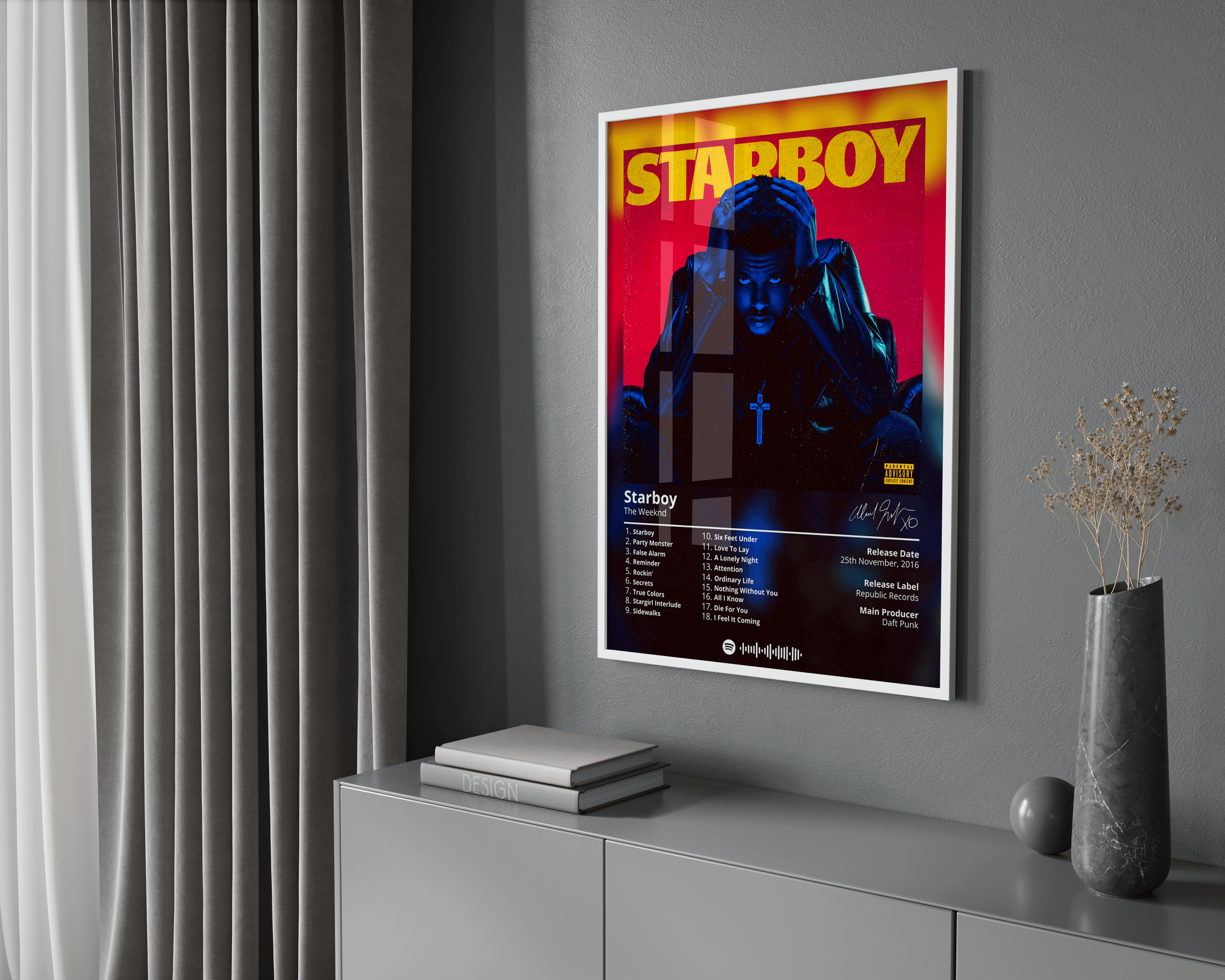 The Weeknd 'Starboy' Album Poster | Hype Posters