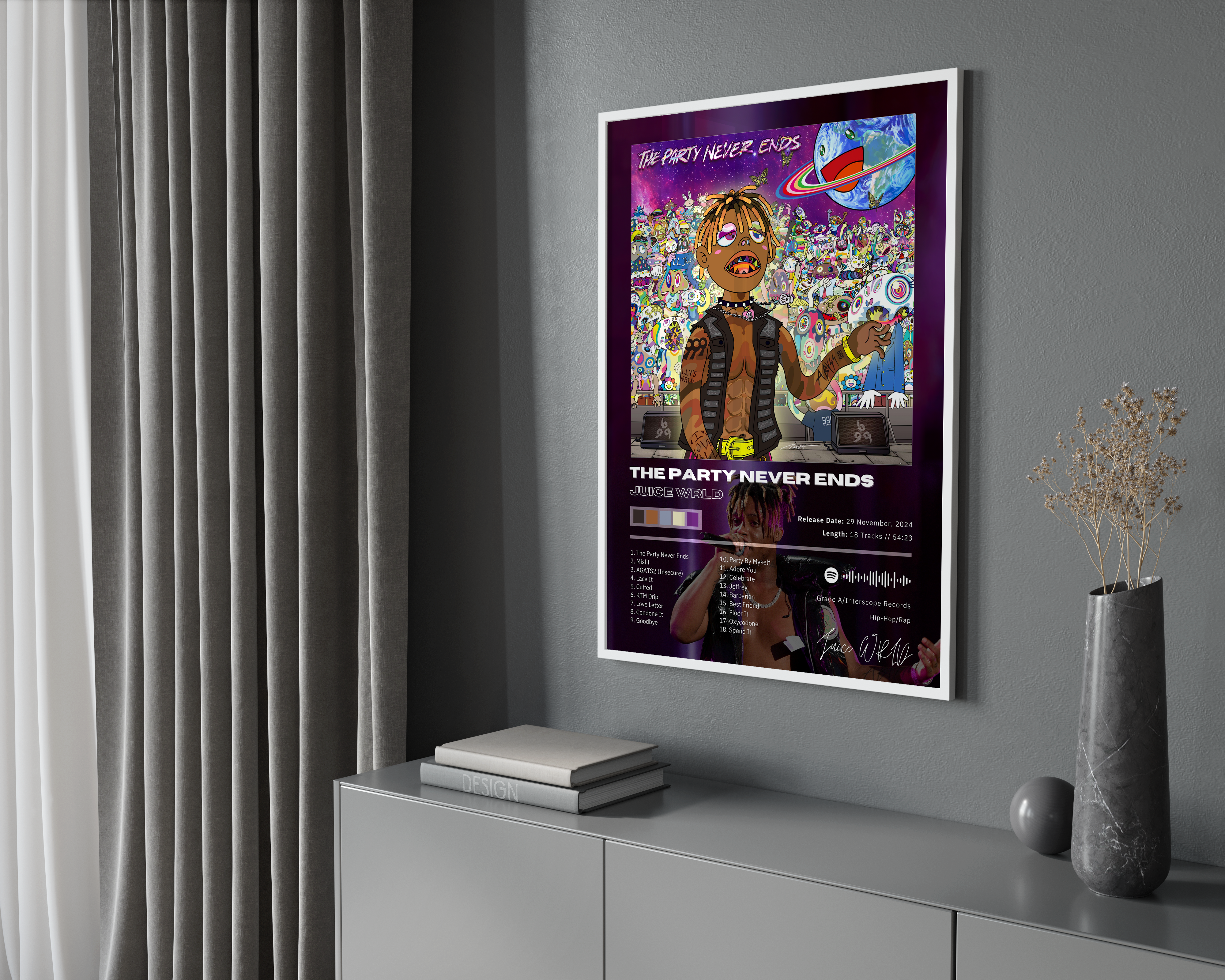 Juice WRLD 'The Party Never Ends' Album Poster | Hype Posters