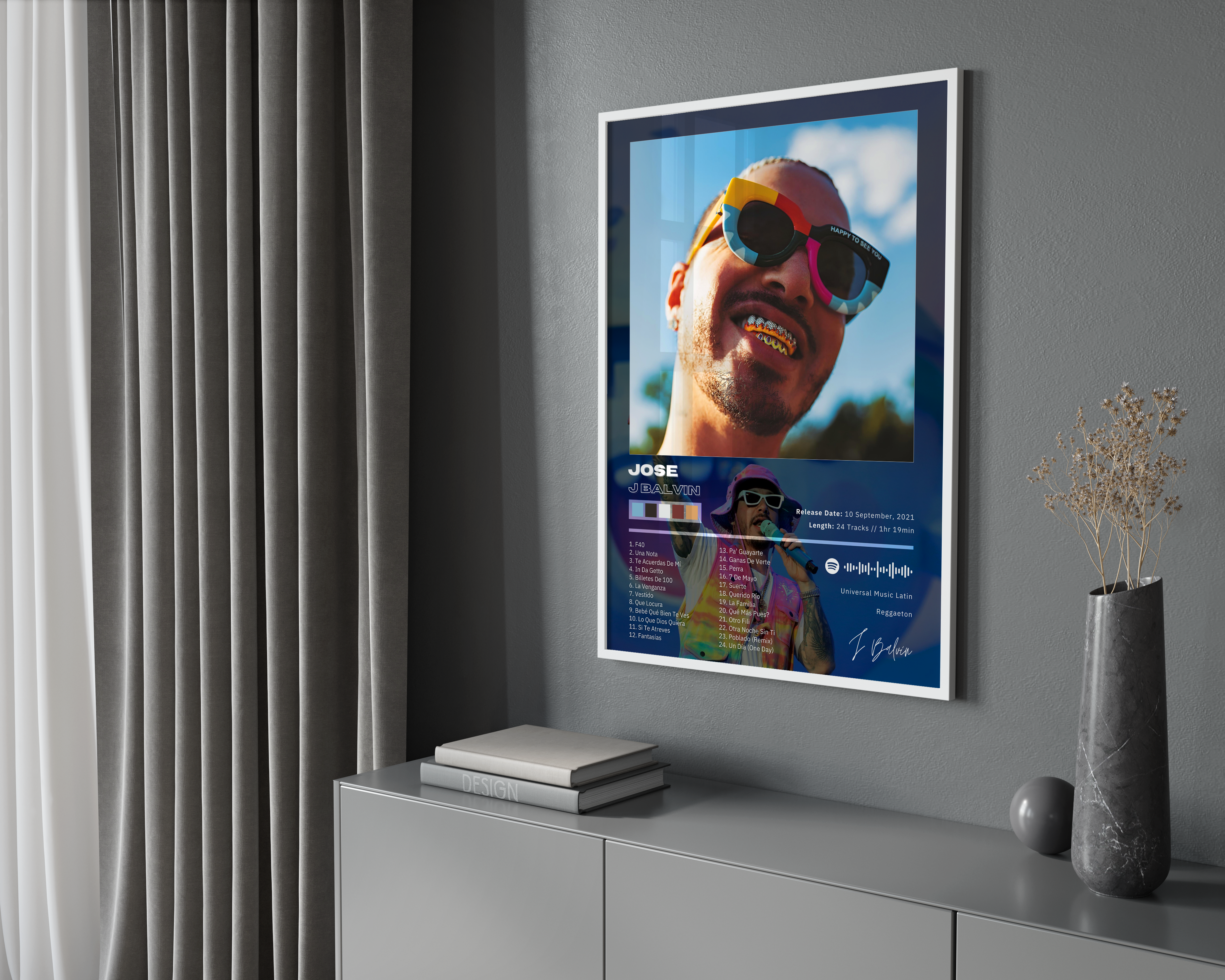 J Balvin 'JOSE' Album Poster | Hype Posters
