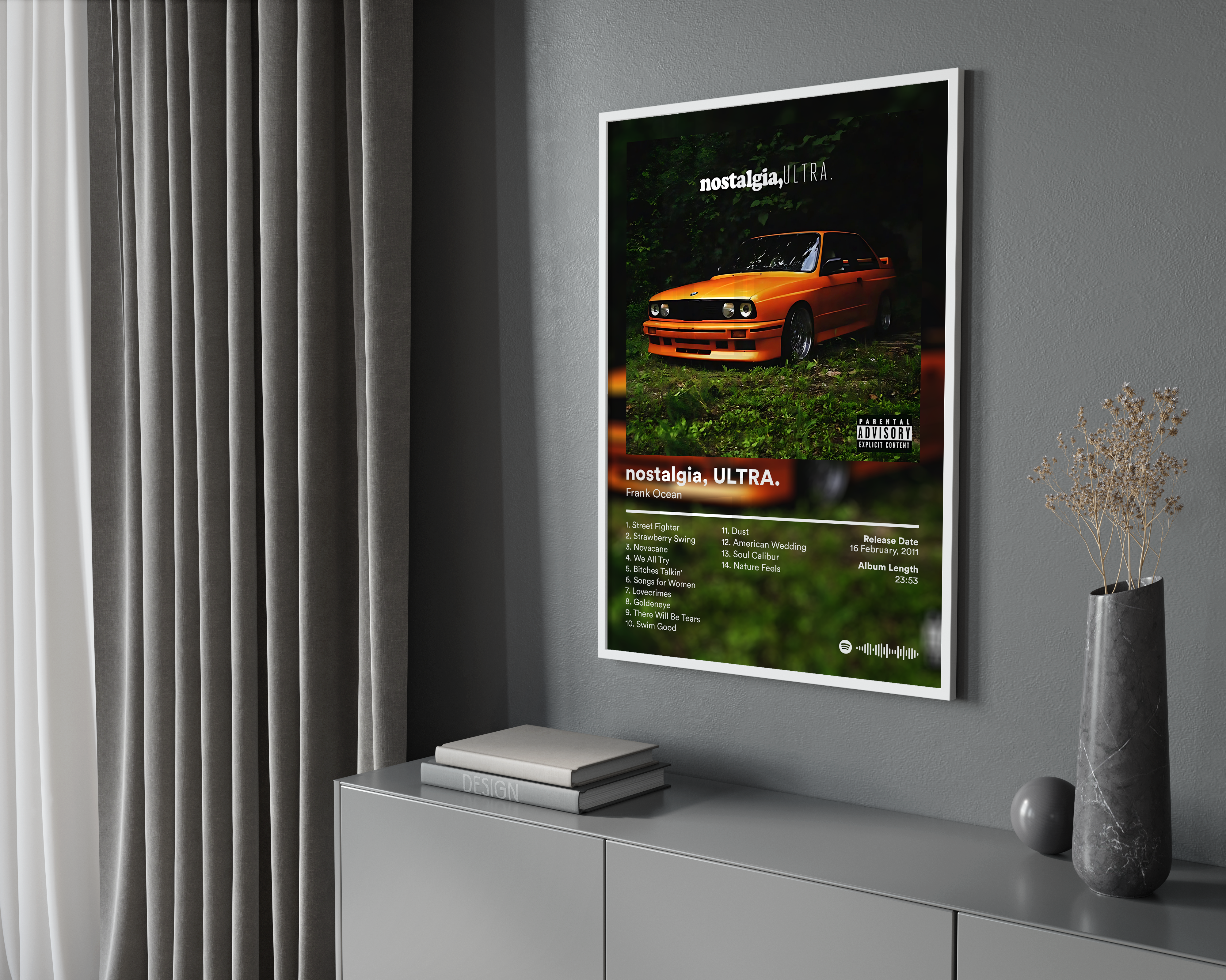Frank Ocean 'nostalgia, ULTRA' Album Poster | Hype Posters