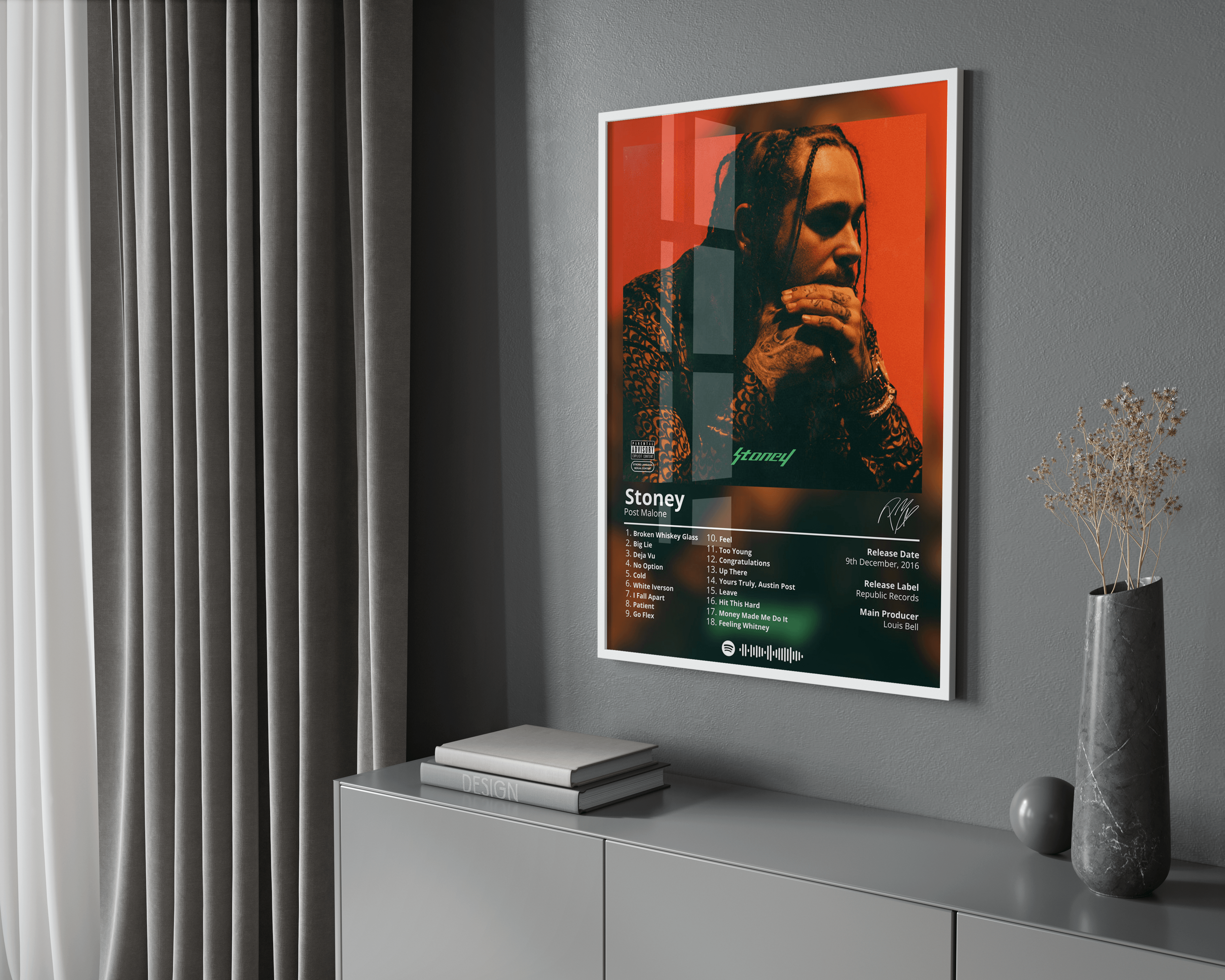 Post Malone 'Stoney' Album Poster | Hype Posters