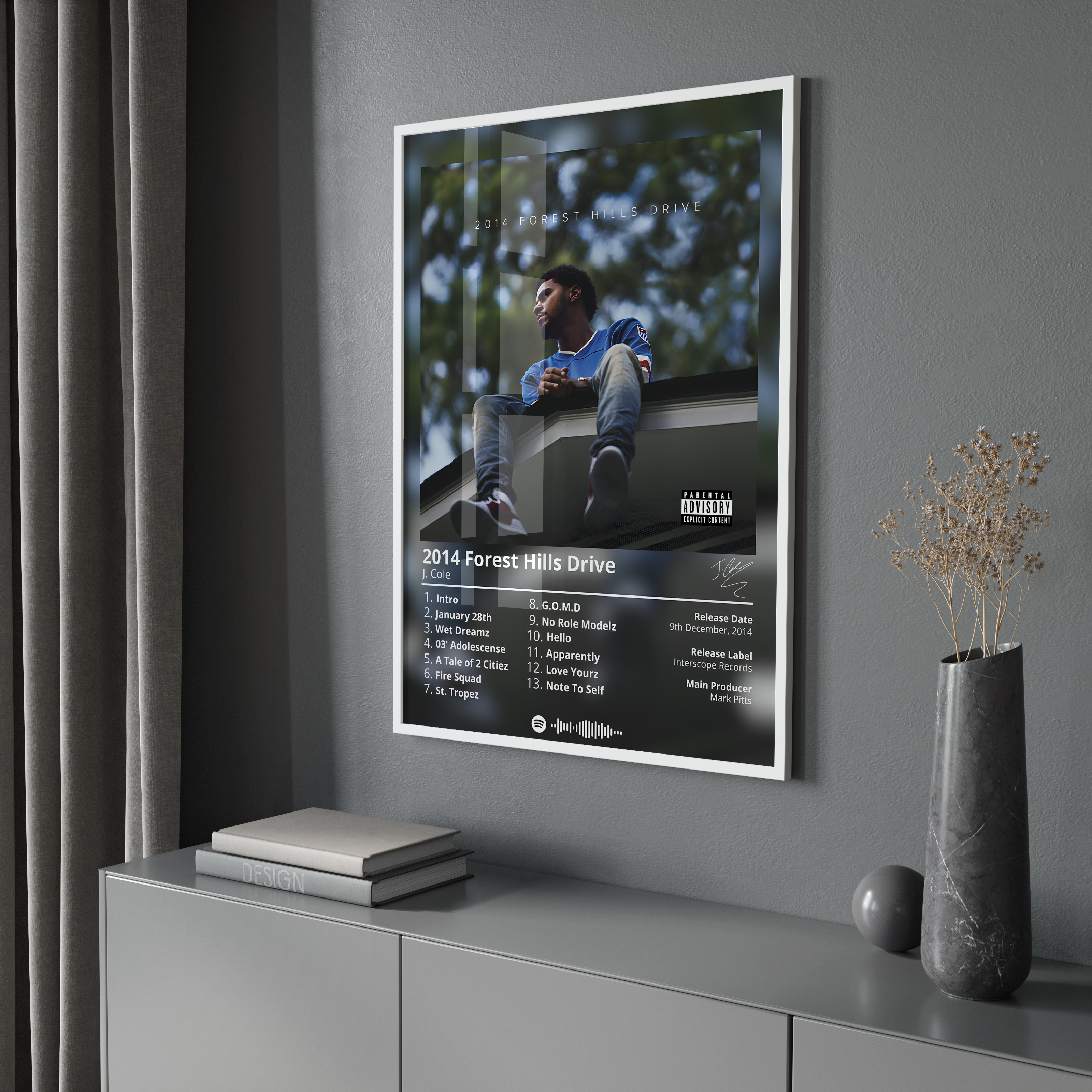 J Cole '2014 Forest Hills Drive' Album Poster | Hype Posters