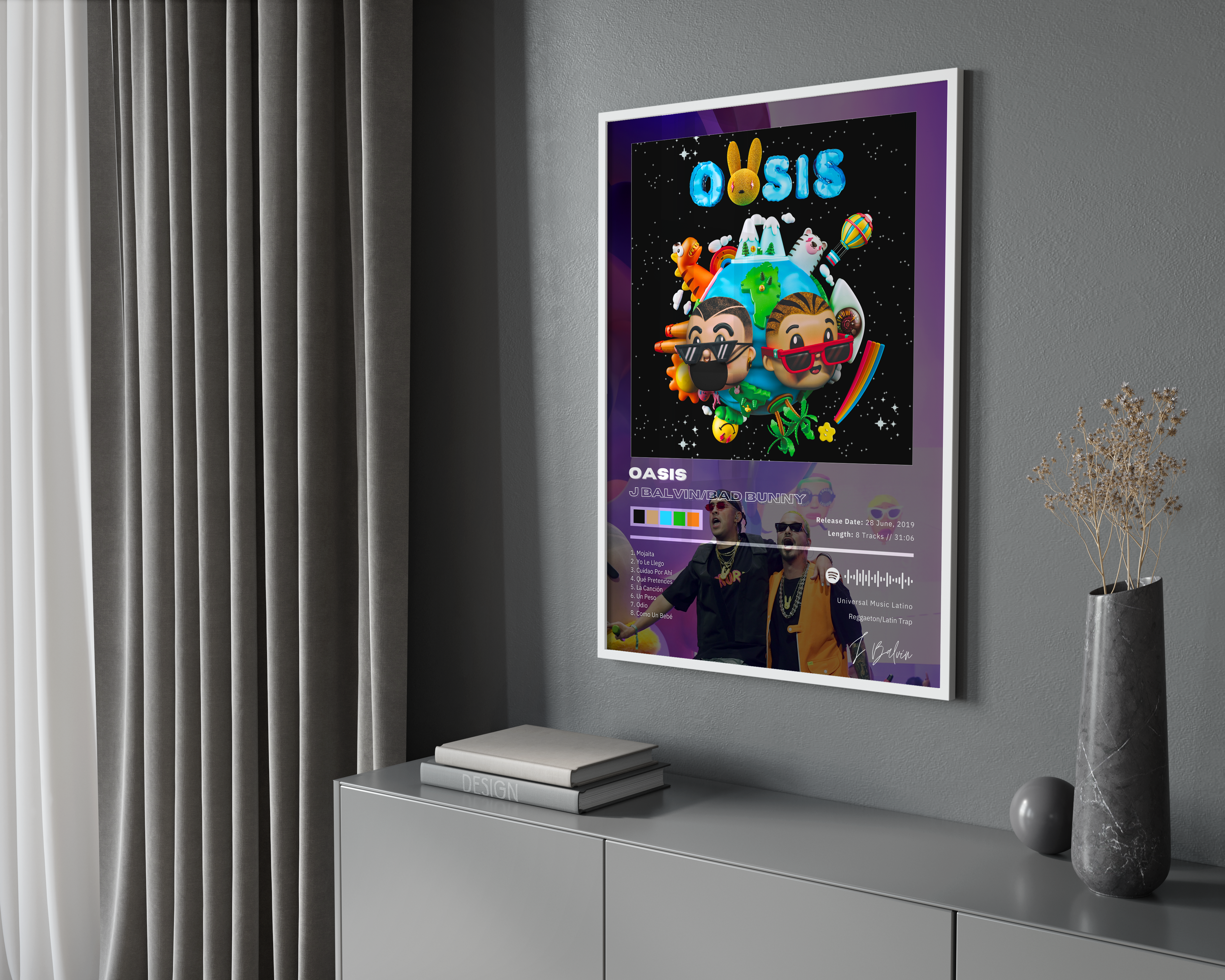 J Balvin 'OASIS' Album Poster | Hype Posters