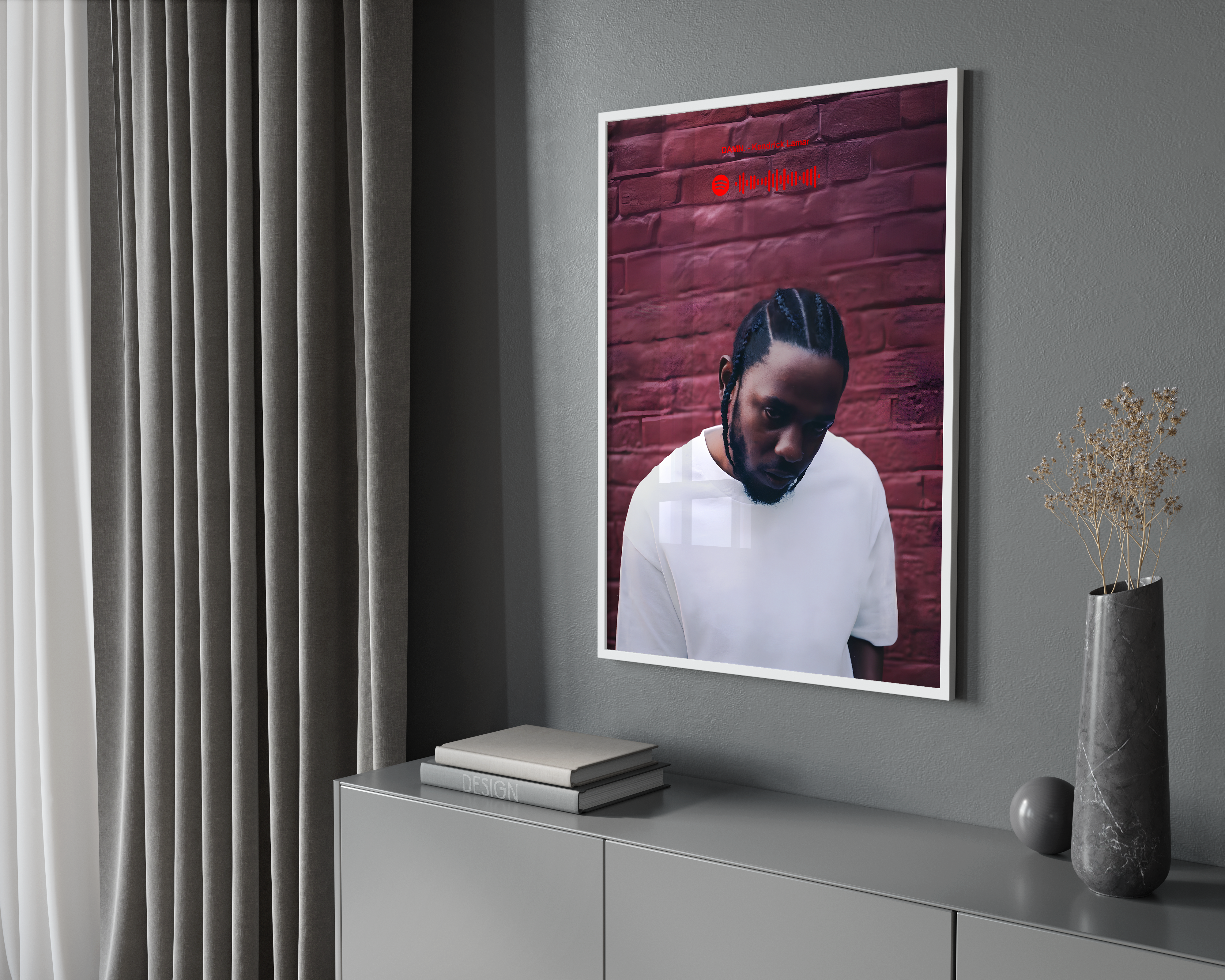 Kendrick Lamar 'DAMN' Spotify Poster | Hype Posters
