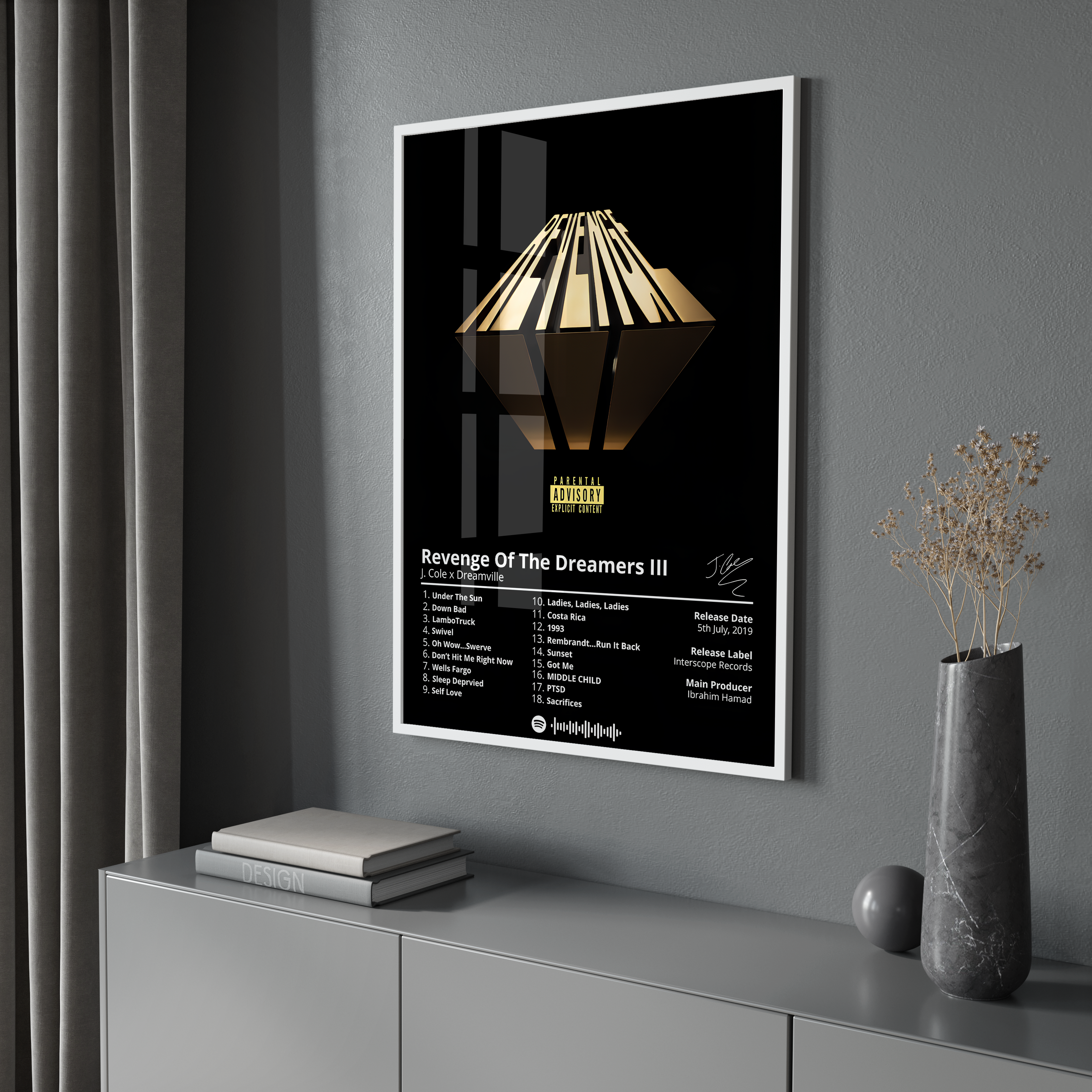 J Cole 'Revenge Of The Dreamers III' Album Poster | Hype Posters