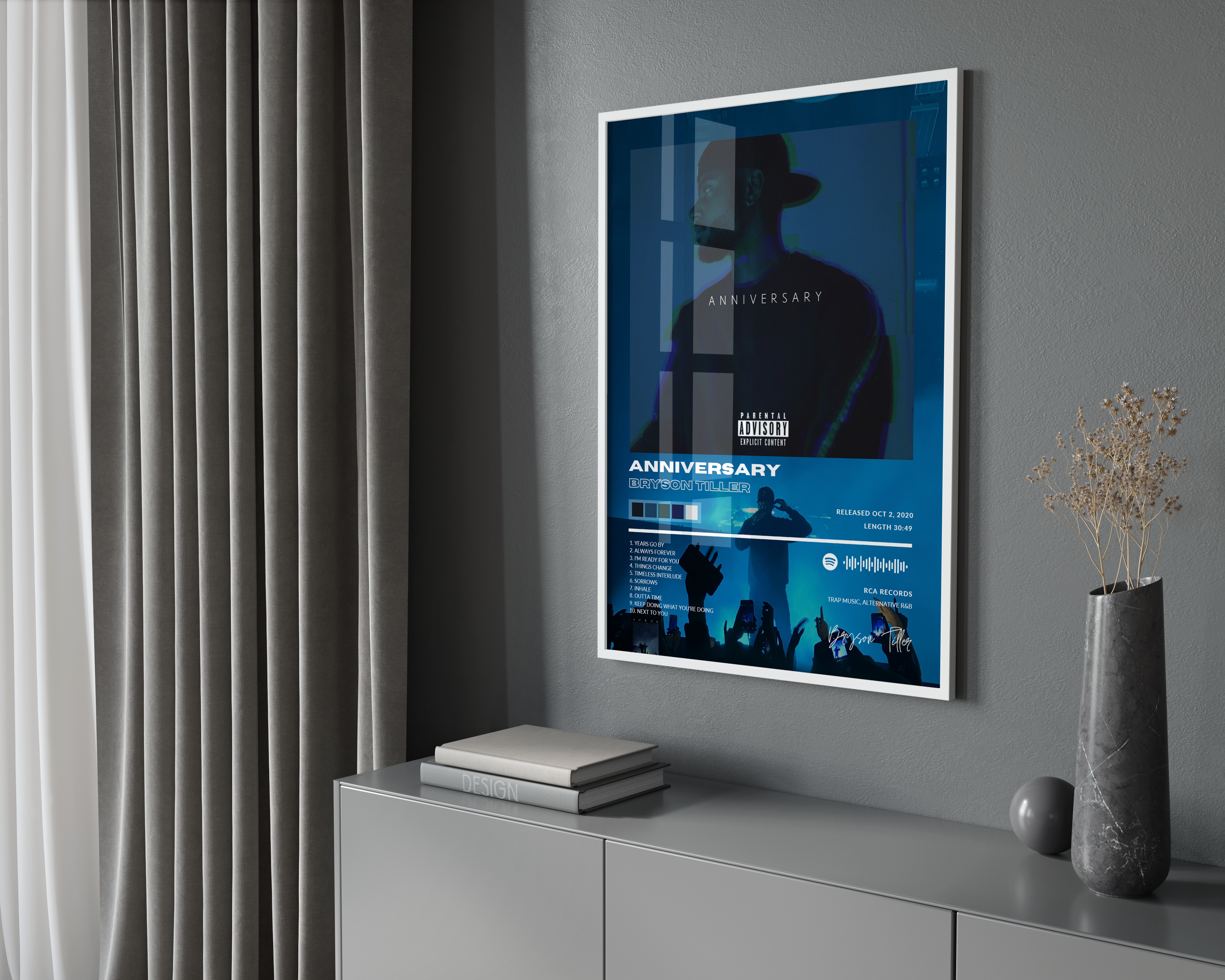 Bryson Tiller 'Anniversary' Album Poster | Hype Posters