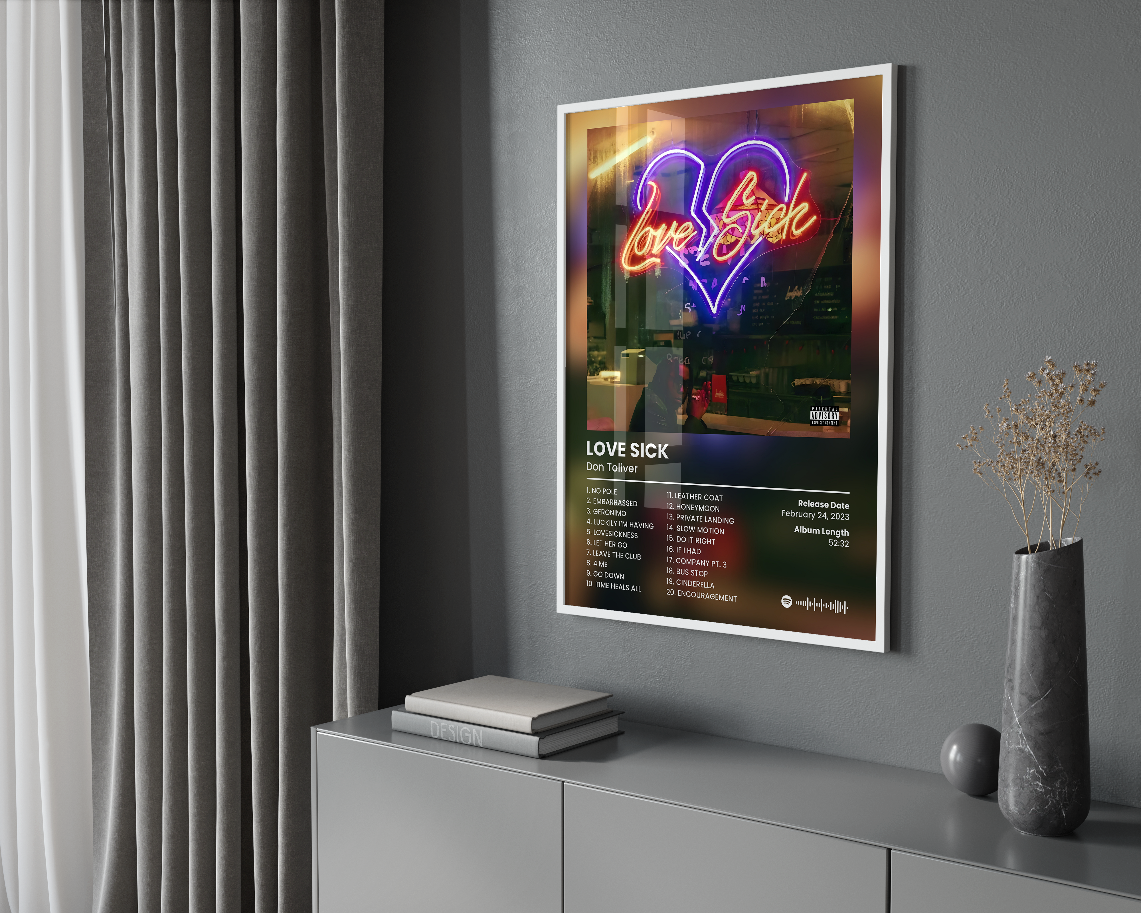 Don Toliver 'Love Sick' Album Poster | Hype Posters