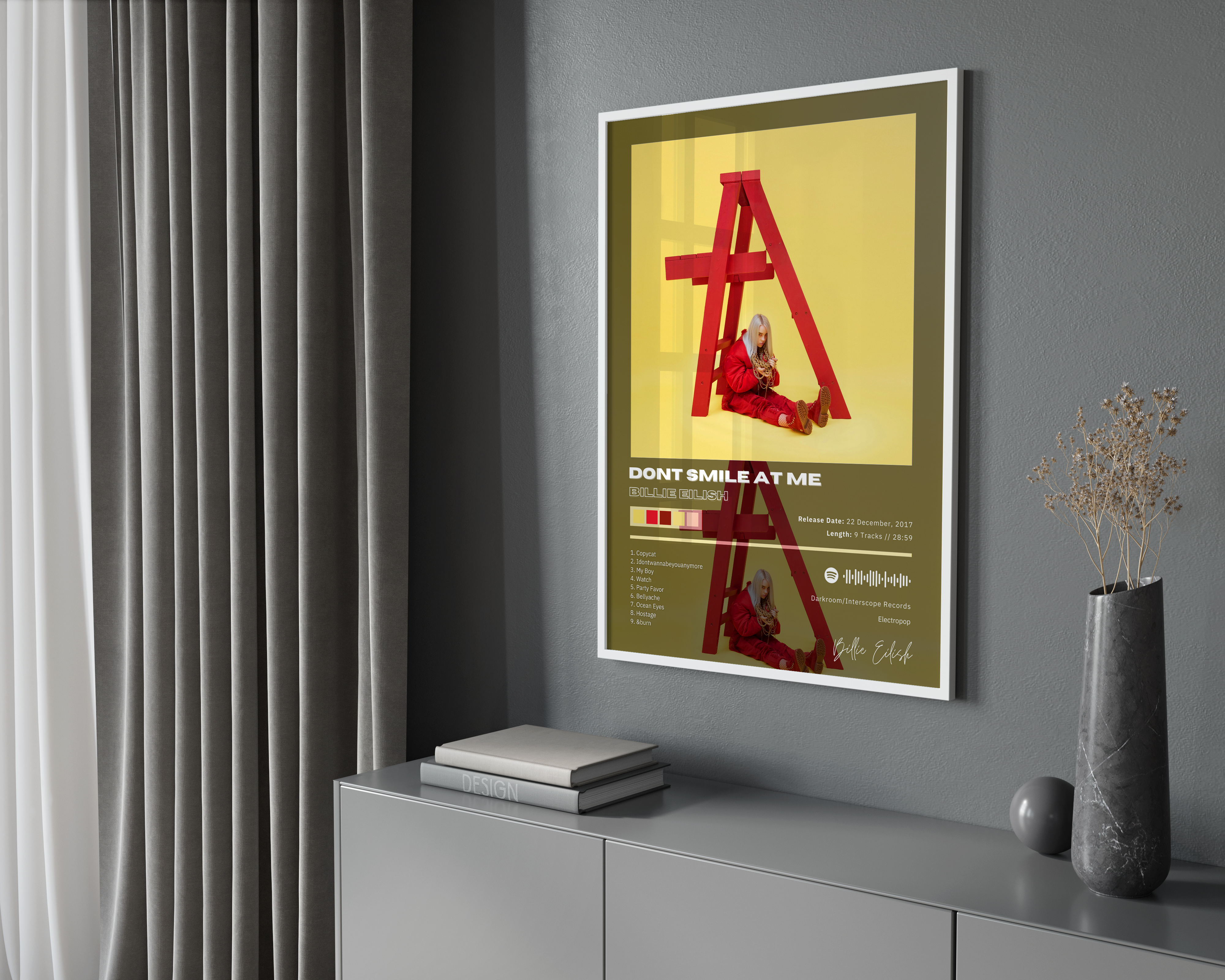 Billie Eilish 'dont smile at me' Album Poster | Hype Posters