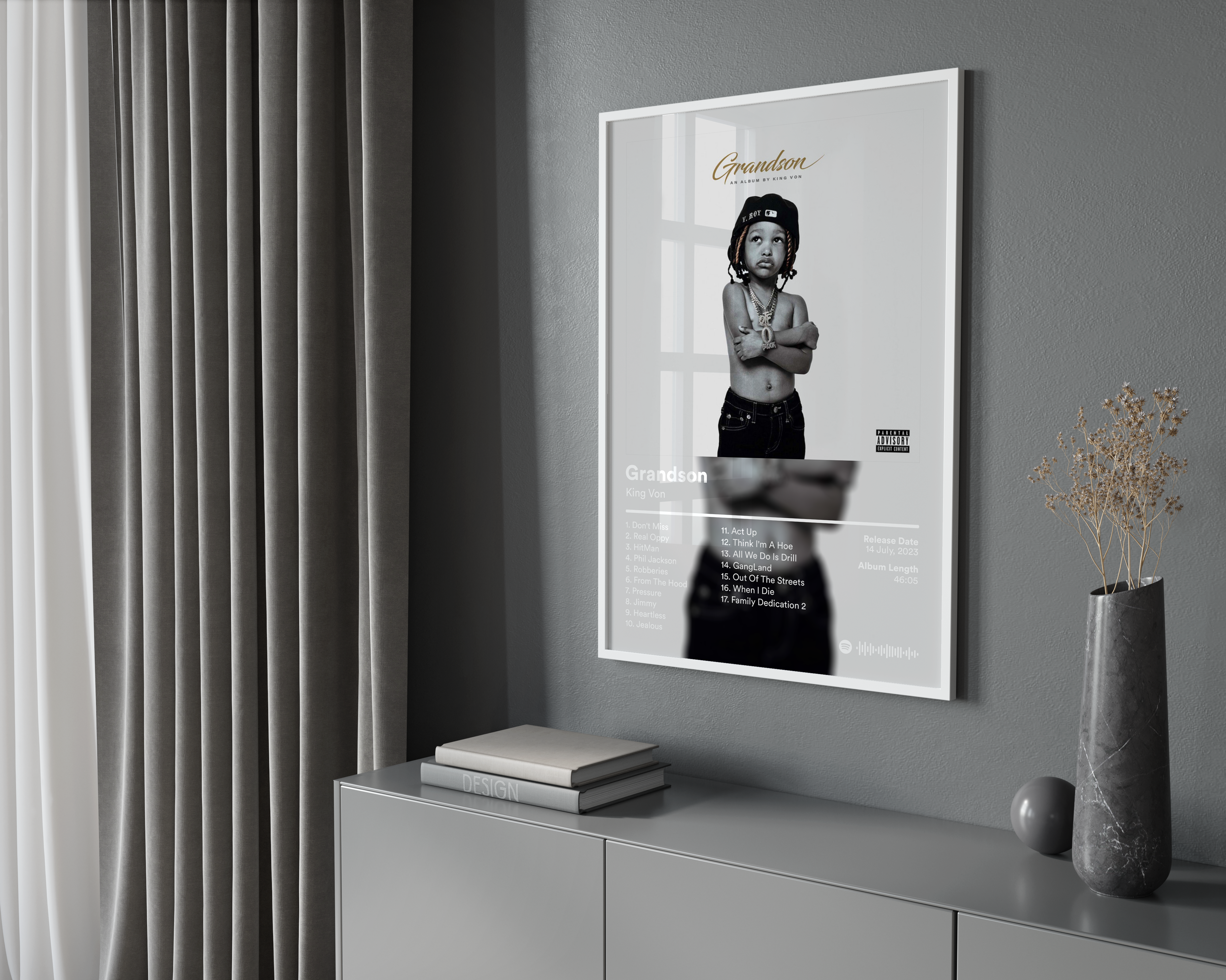 King Von 'Grandson' Album Poster | Hype Posters