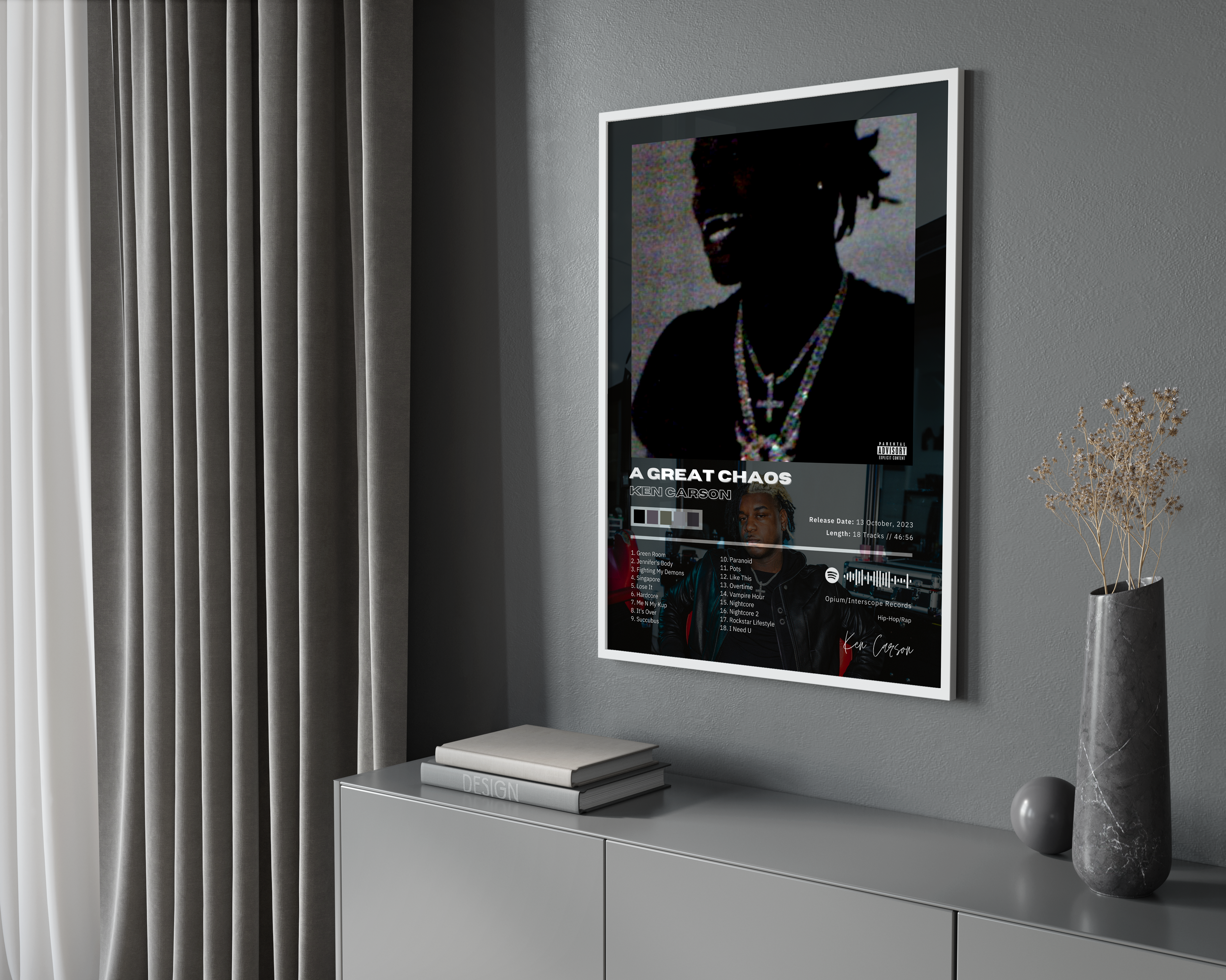 Ken Carson 'A Great Chaos' Album Poster | Hype Posters