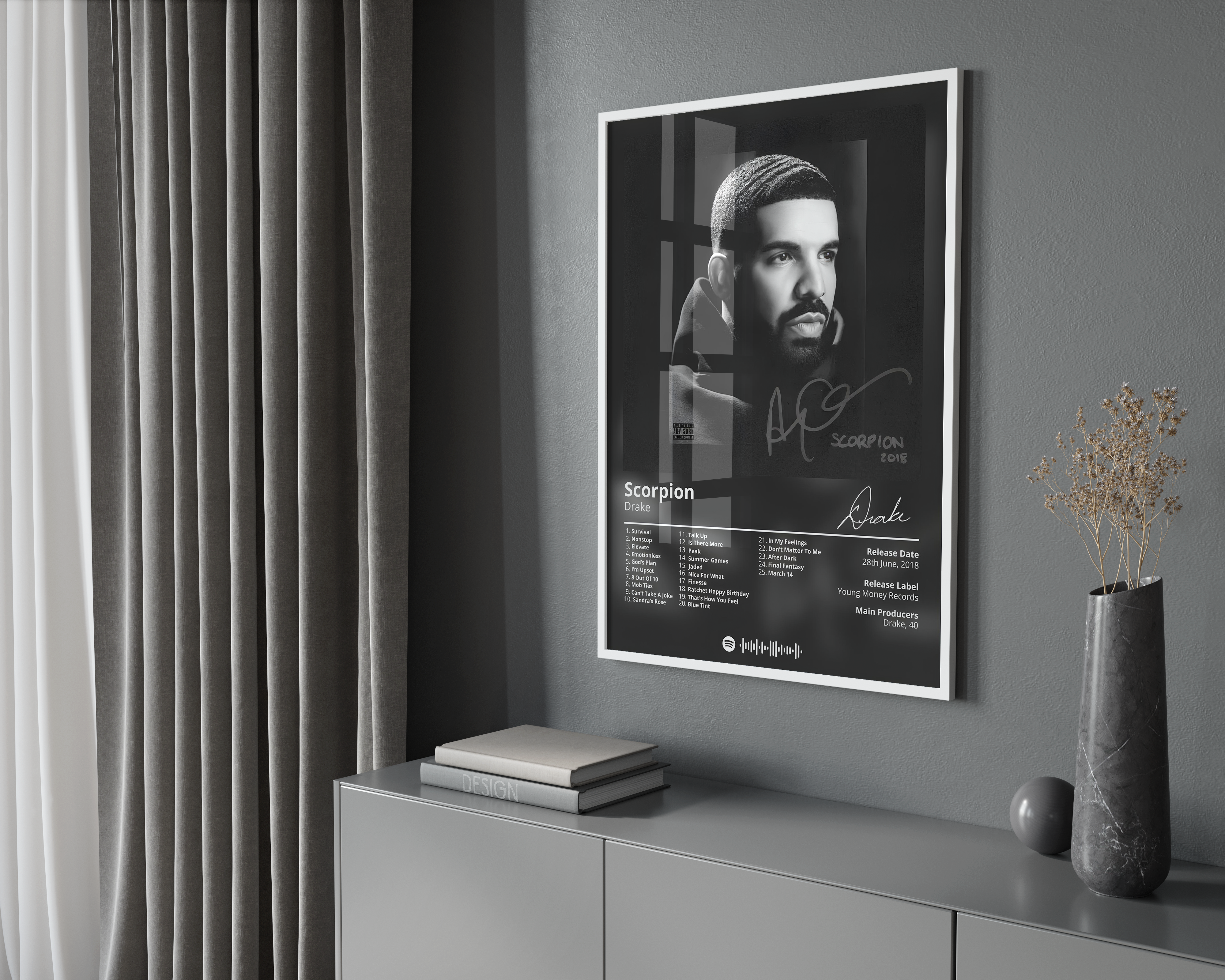 Drake 'Scorpion' Album Poster | Hype Posters