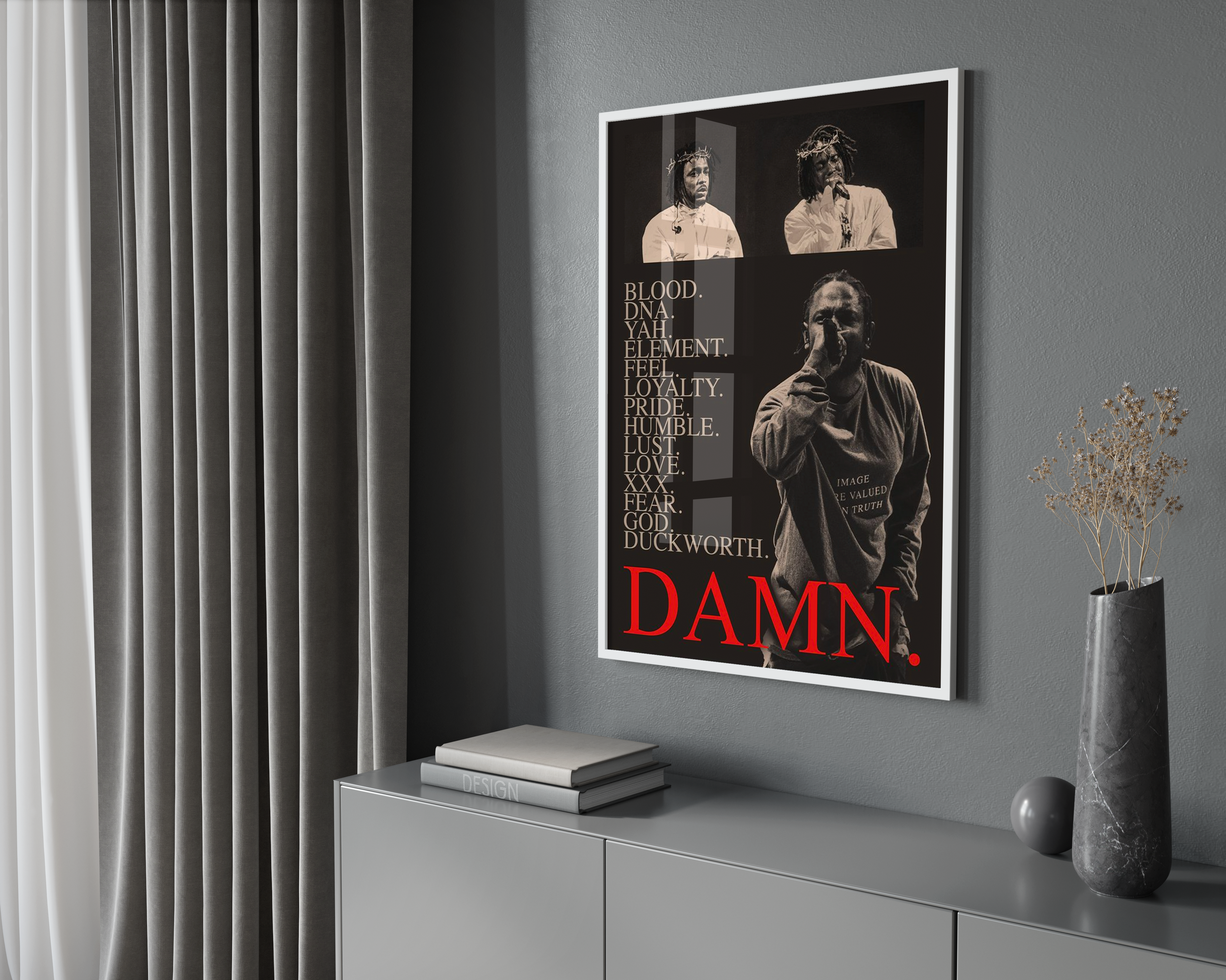 Kendrick Lamar 'Damn' Visions Poster | Hype Posters