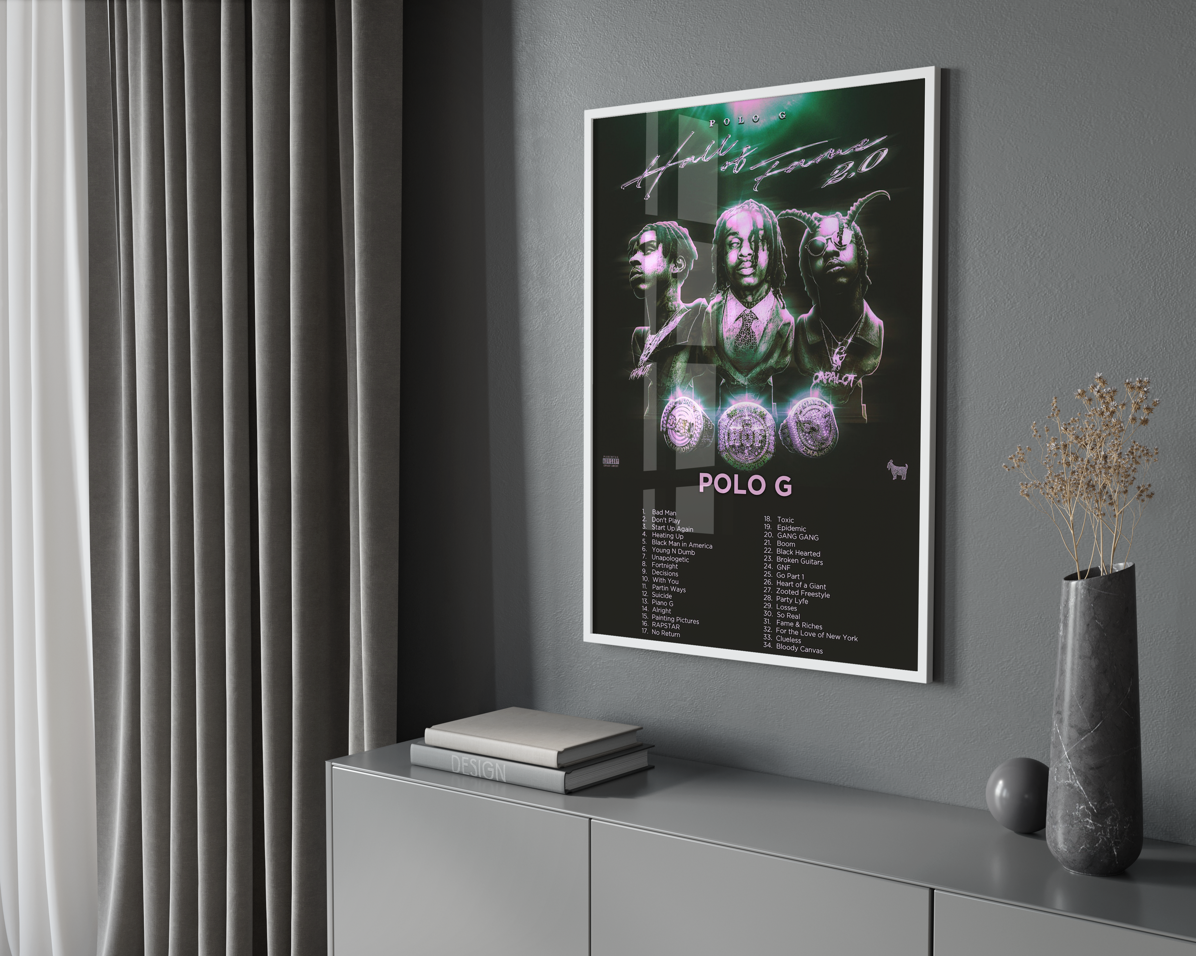 Polo G - "Hall Of Fame 2.0" Album Poster | Hype Posters