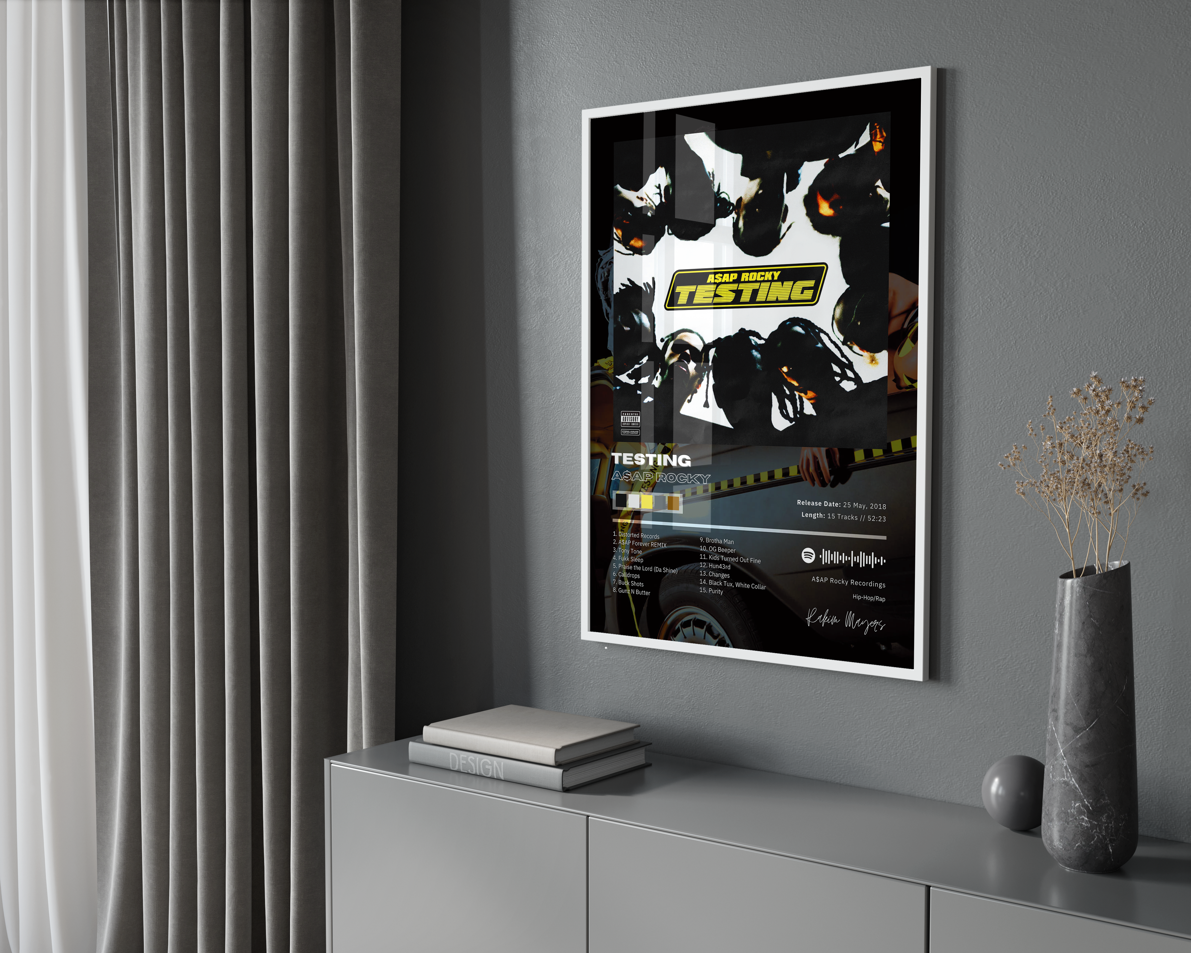 Asap Rocky 'Testing' Album Poster | Hype Posters