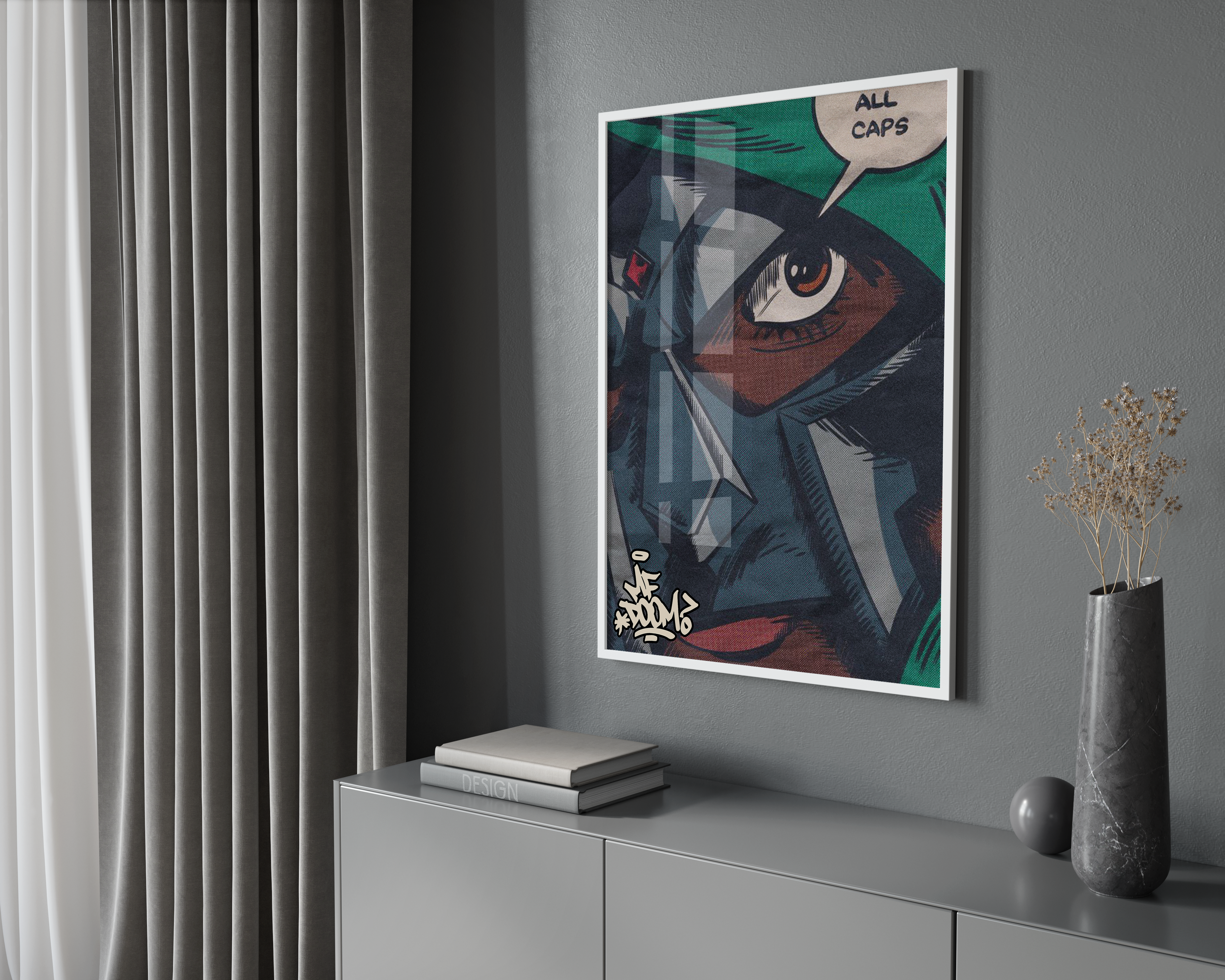 MF Doom 'All Caps' Poster | Hype Posters