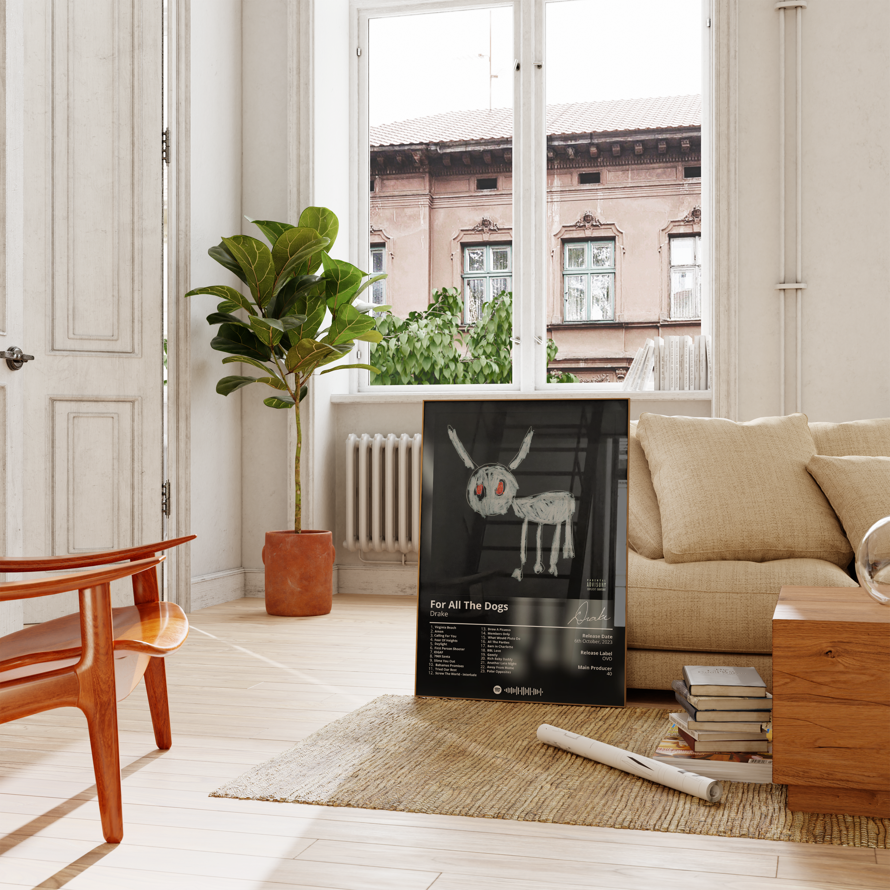 Drake - "For All The Dogs" Album Poster | Hype Posters