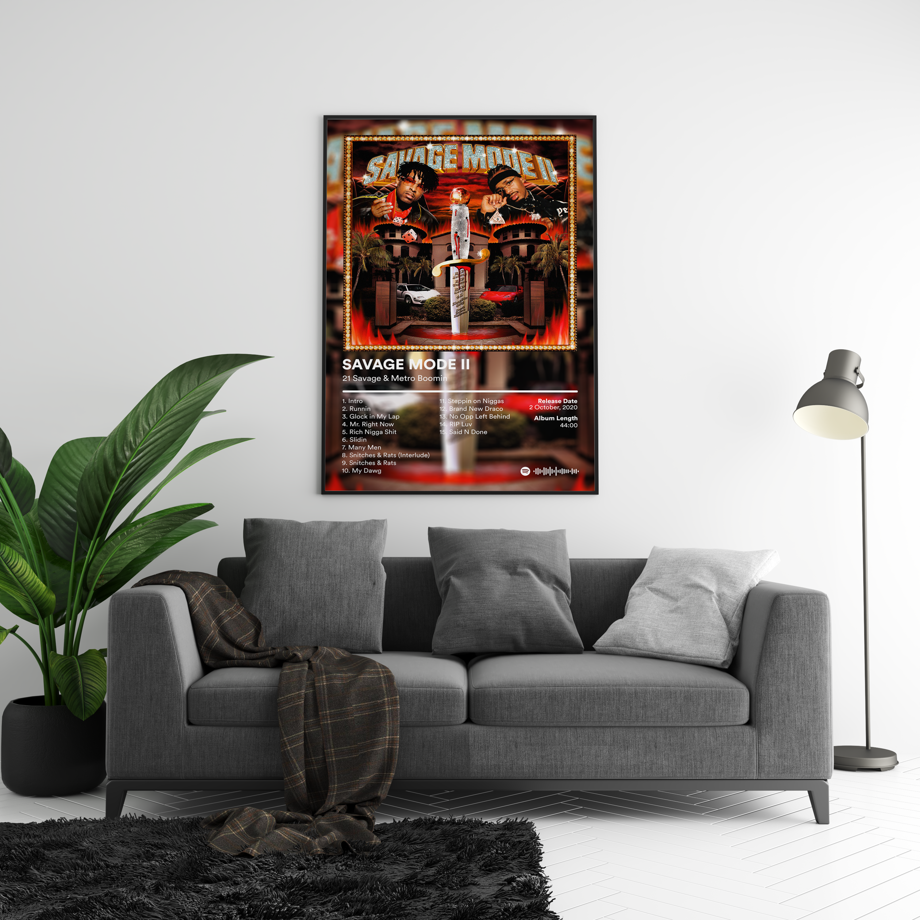 21 Savage 'Savage Mode II' Album Poster | Hype Posters