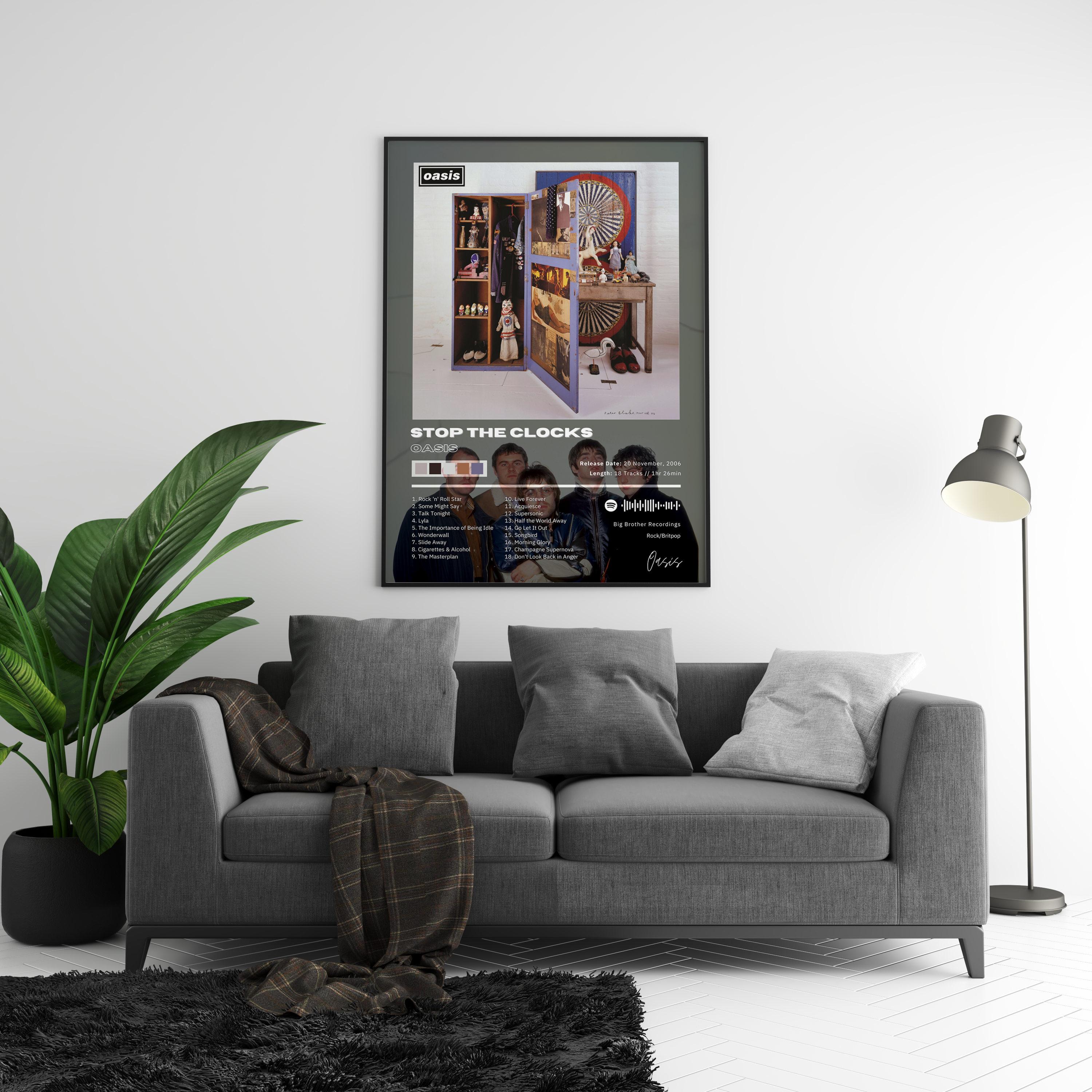 Oasis 'Stop The Clocks' Album Poster | Hype Posters