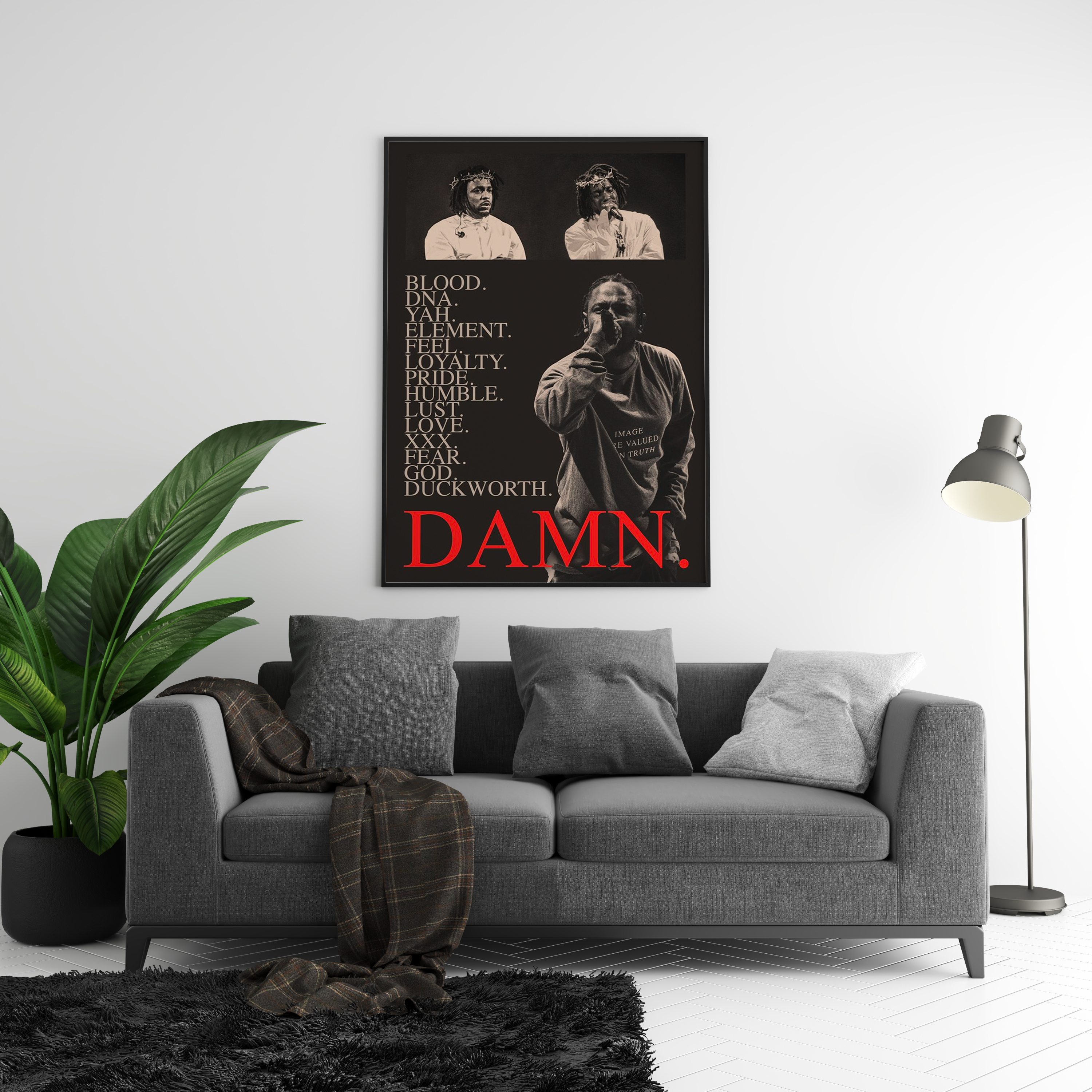 Kendrick Lamar 'Damn' Visions Poster | Hype Posters