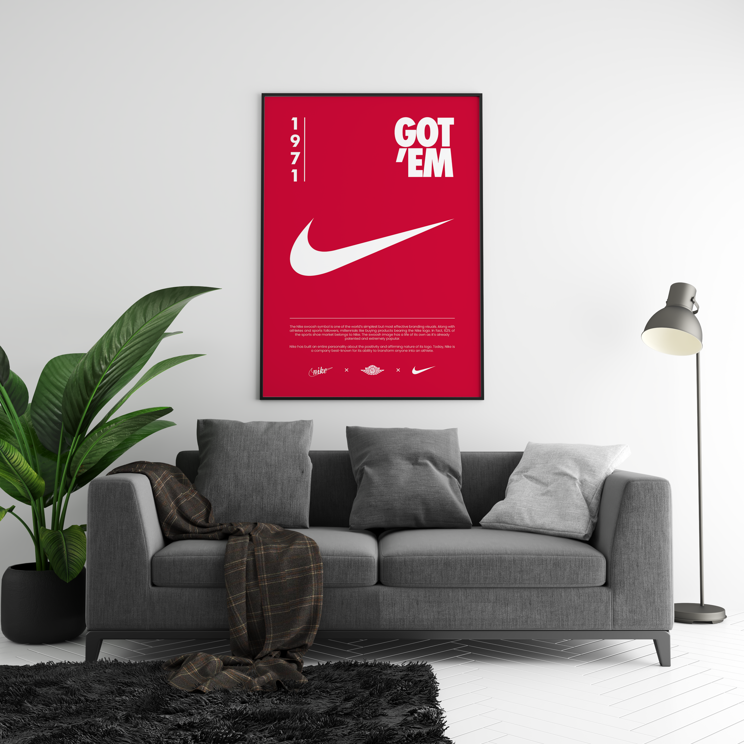 Nike Origins Red Poster | Hype Posters