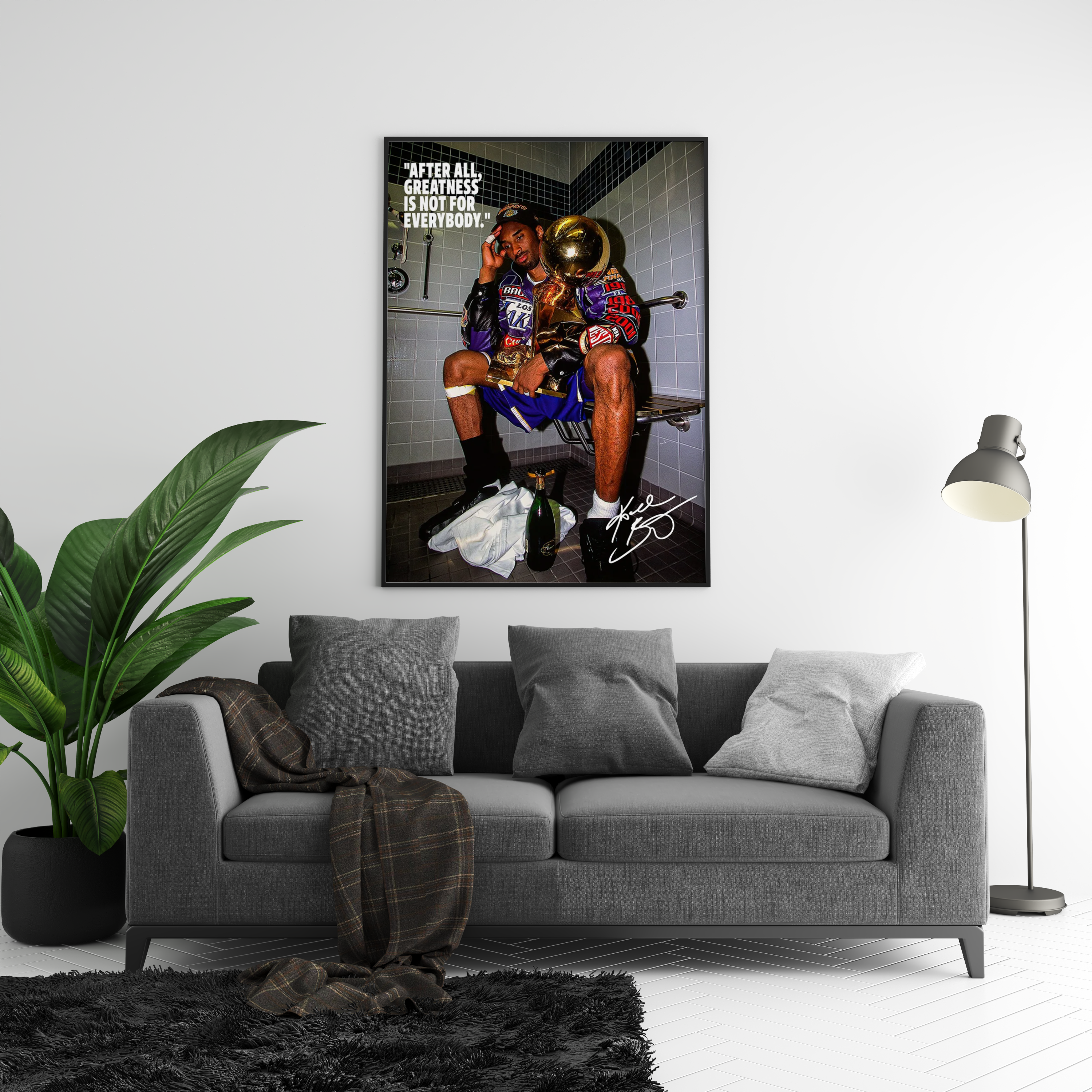 Kobe Bryant Vintage Trophy Poster | Hype Posters