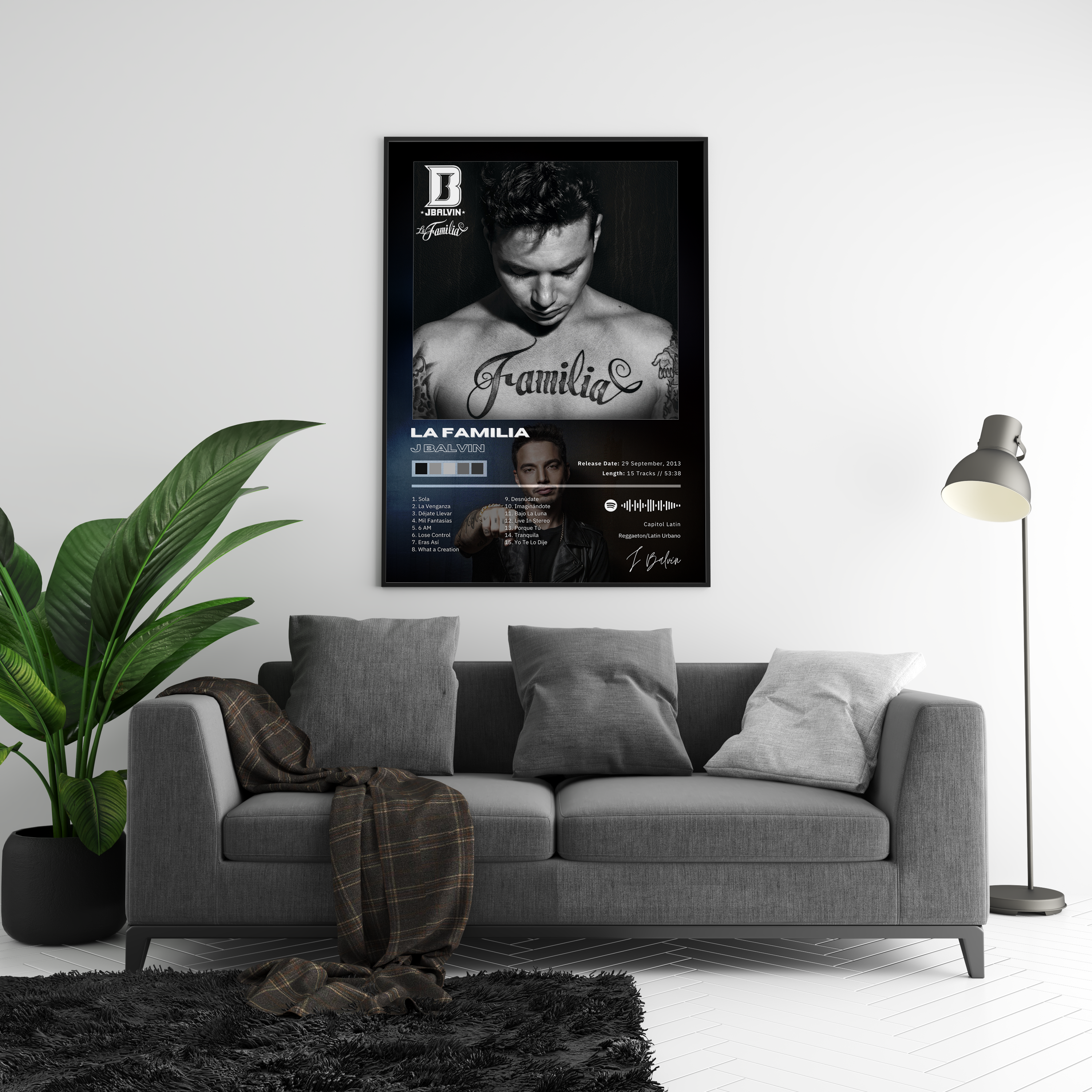 J Balvin 'La Familia' Album Poster | Hype Posters
