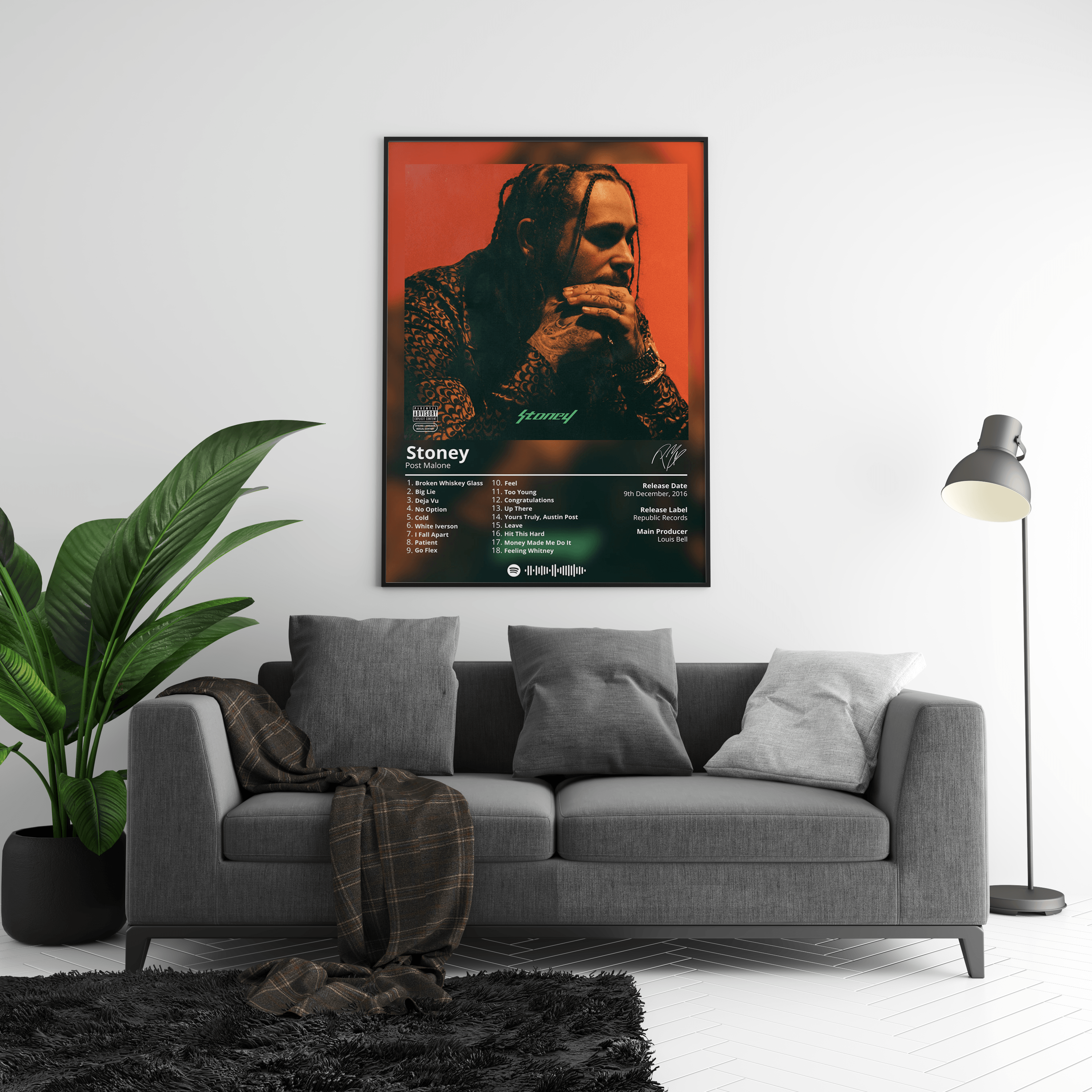 Post Malone 'Stoney' Album Poster | Hype Posters