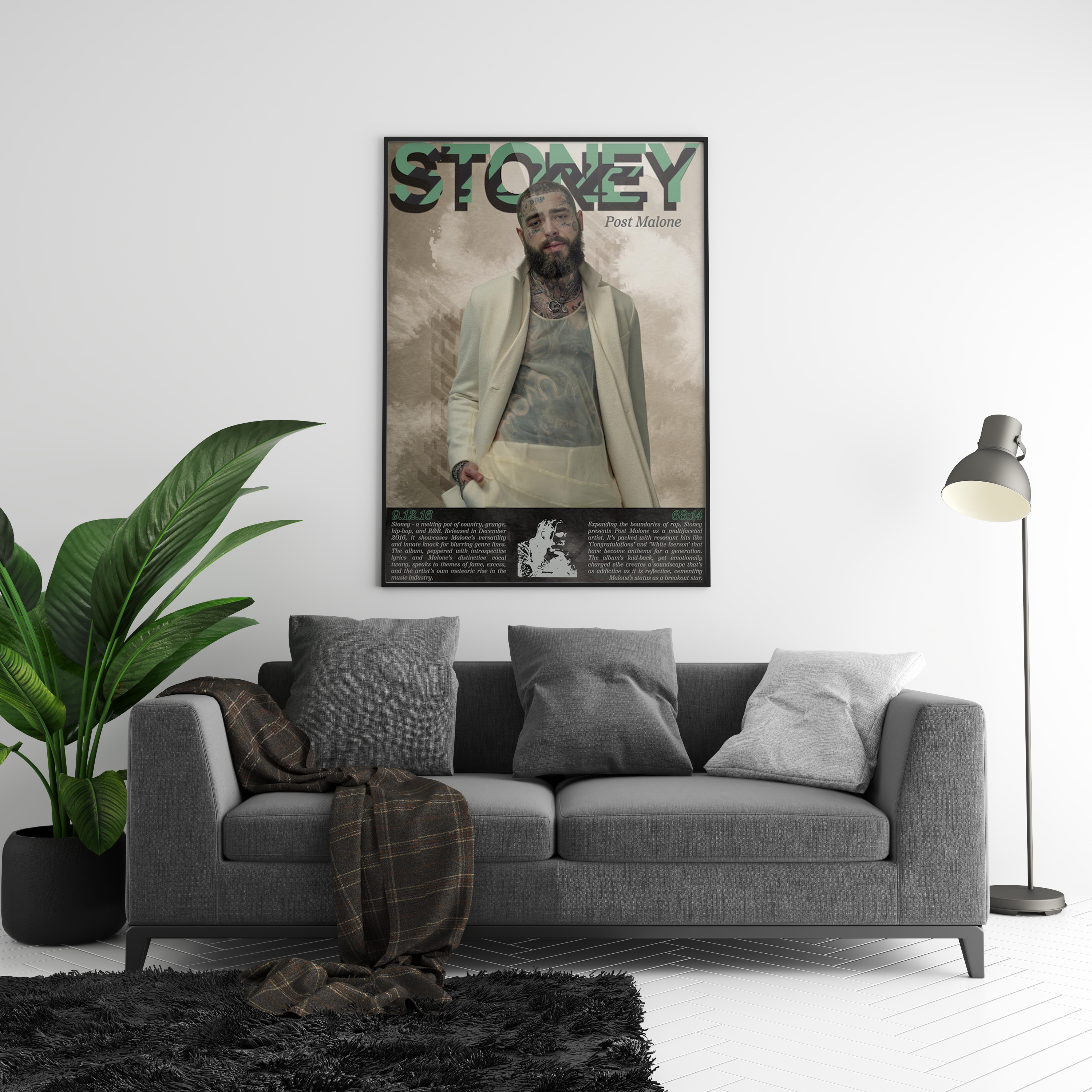 Post Malone 'Stoney' Written Poster | Hype Posters