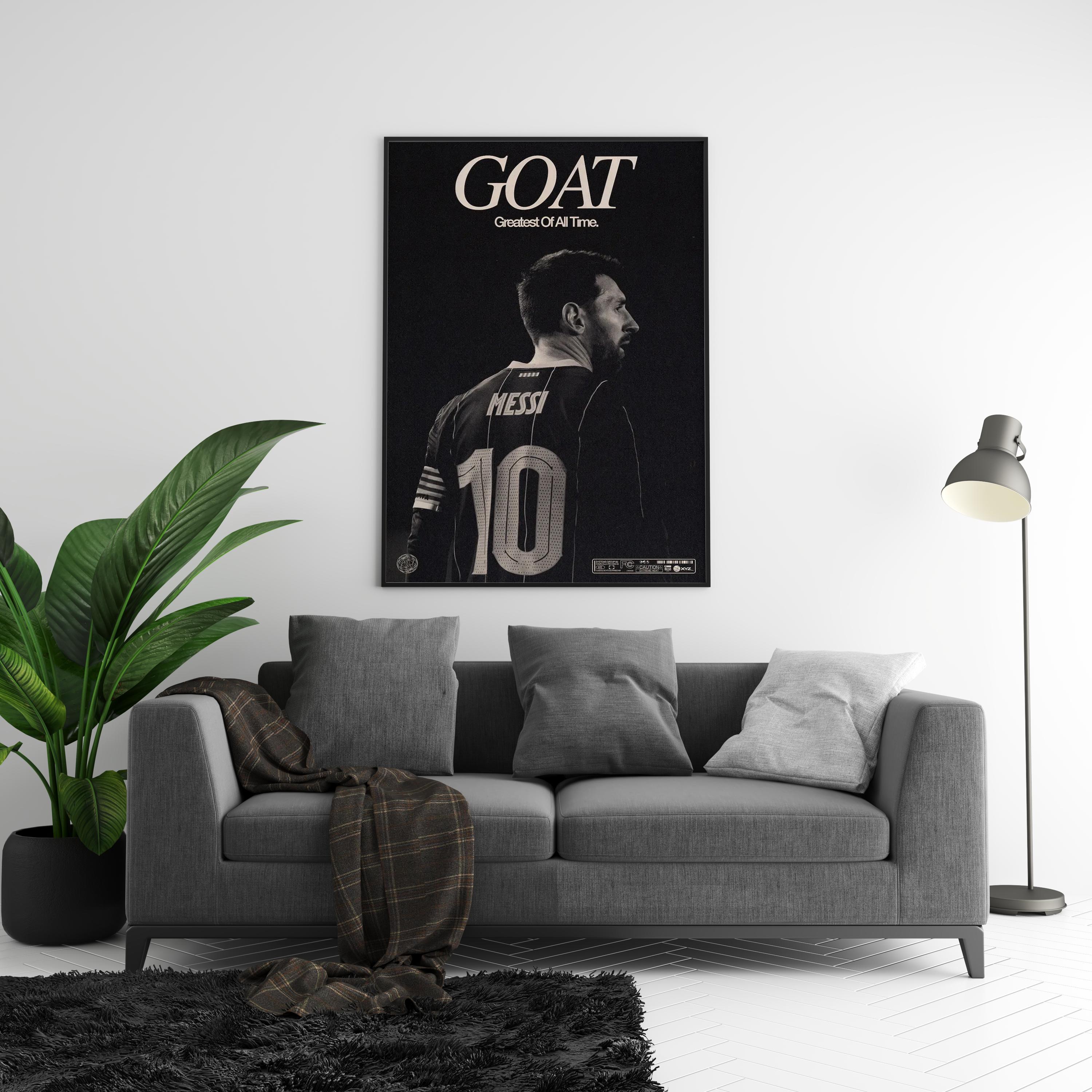 Lionel Messi 'GOAT' Poster | Hype Posters