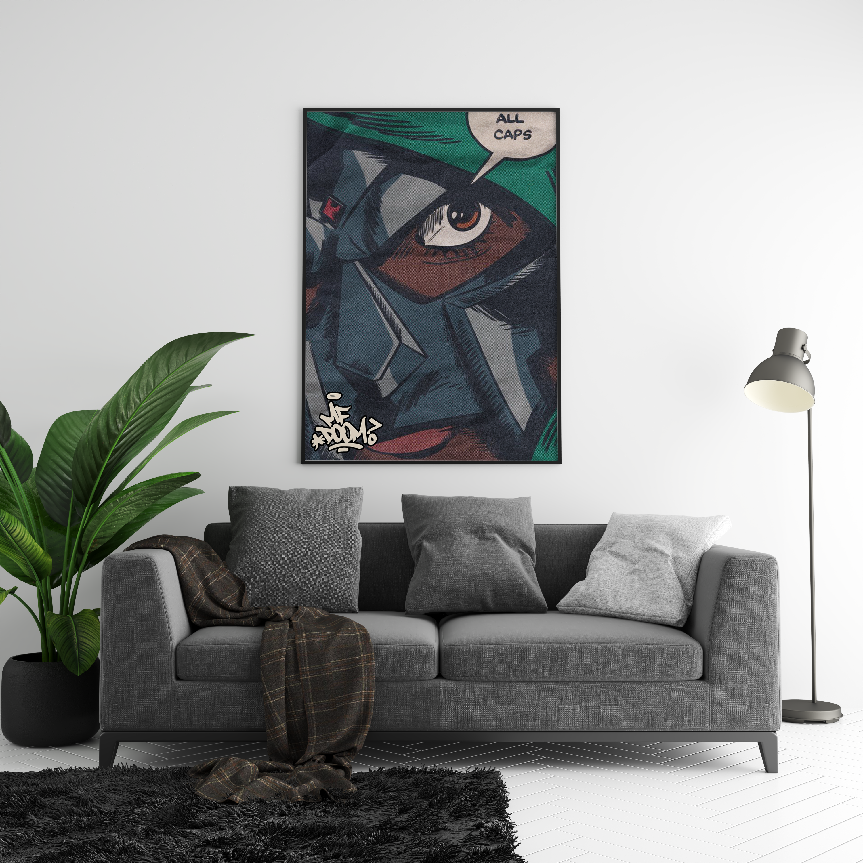 MF Doom 'All Caps' Poster | Hype Posters