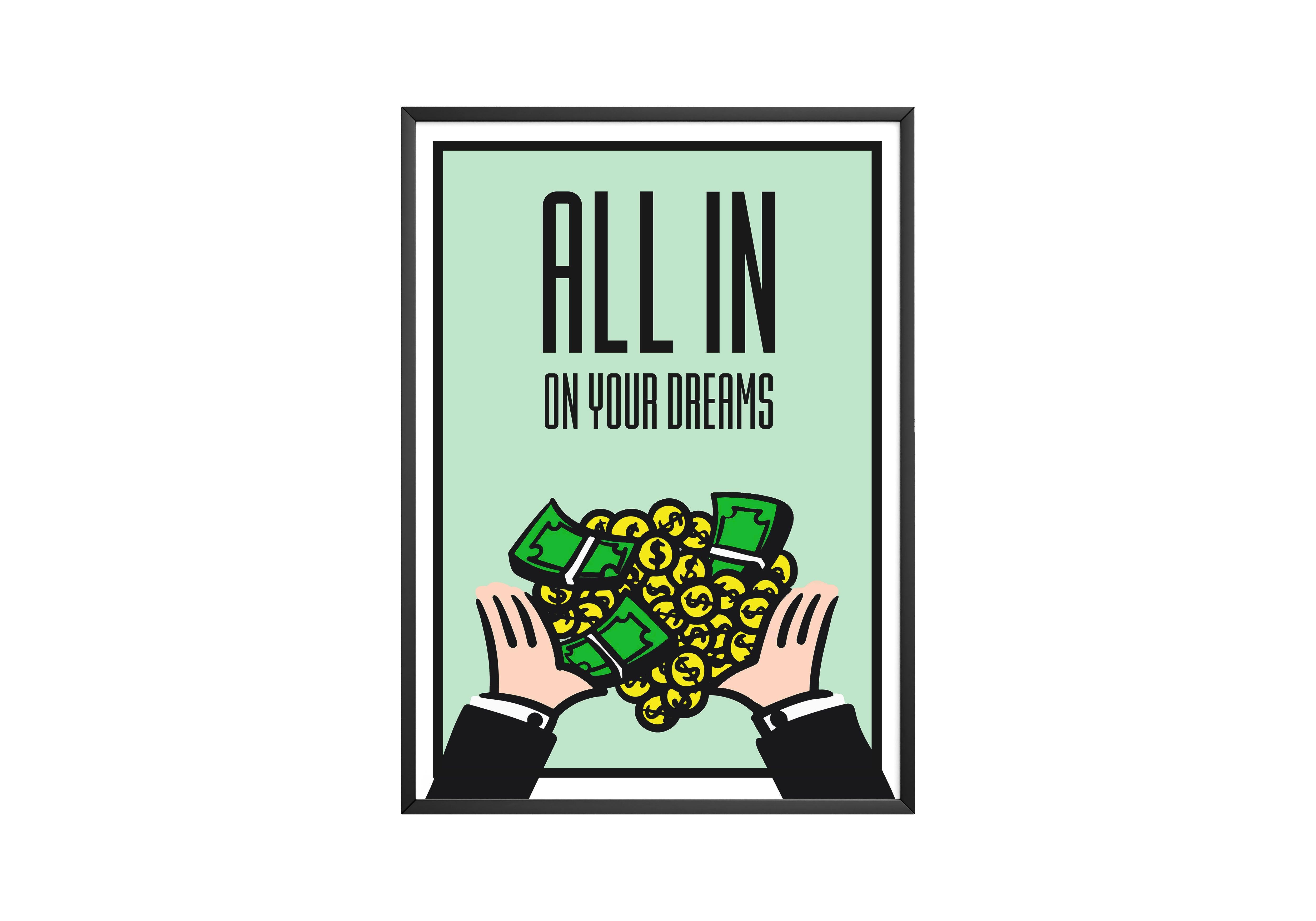 Monopoly 'All In On Your Dreams' Poster | Hype Posters