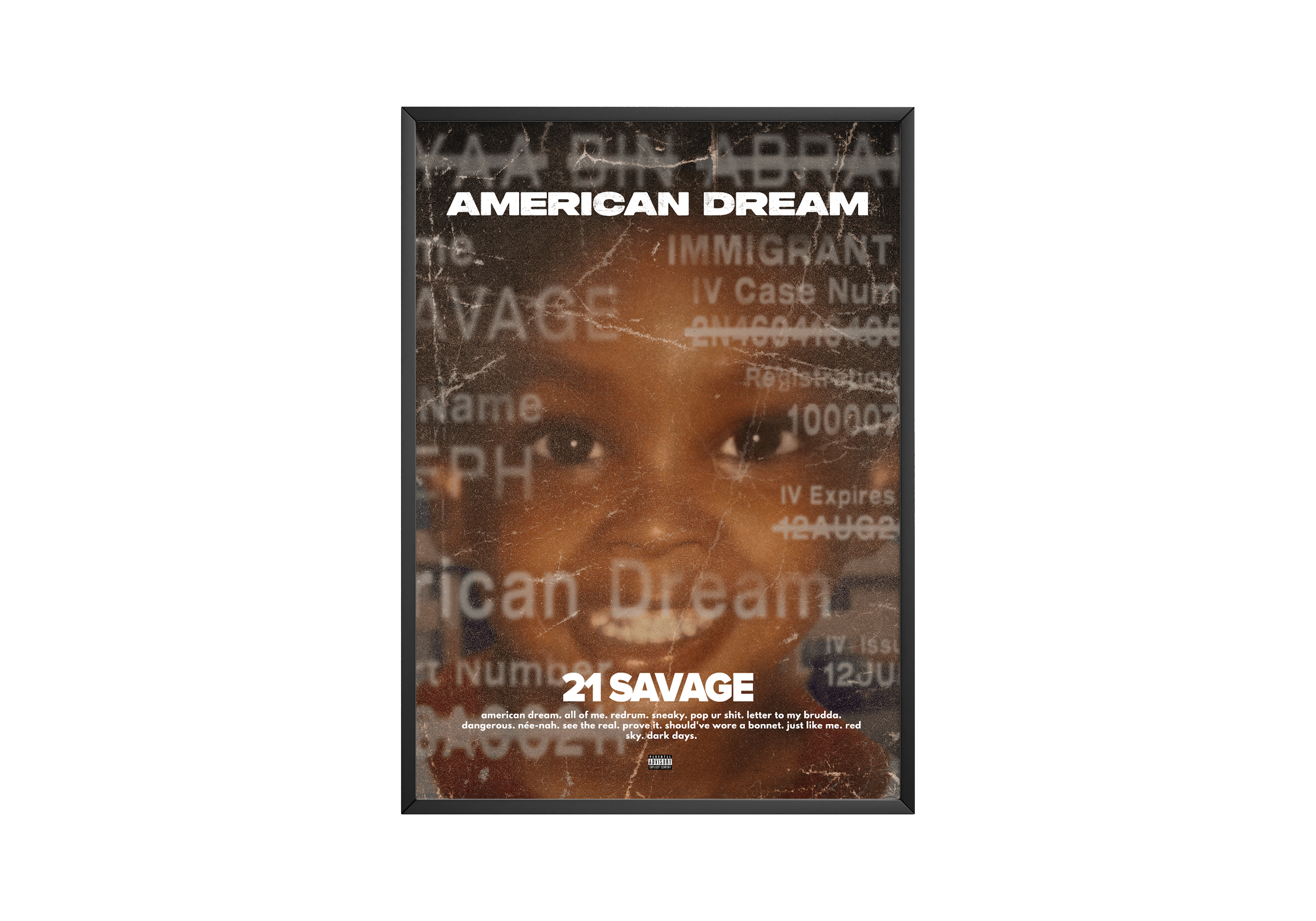 21 Savage 'American Dream' Poster | Hype Posters