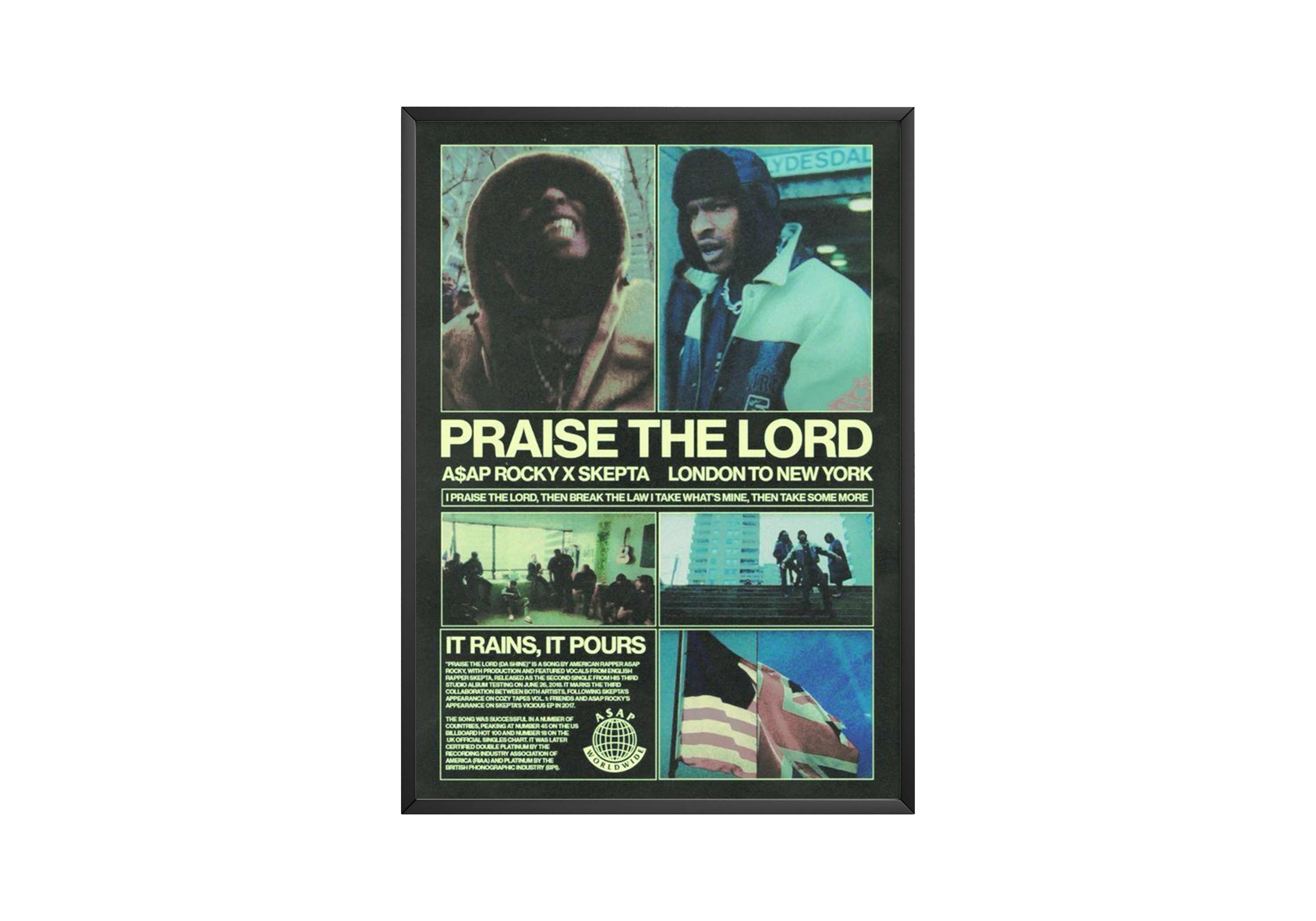 Asap Rocky 'Praise The Lord' Cover Poster | Hype Posters