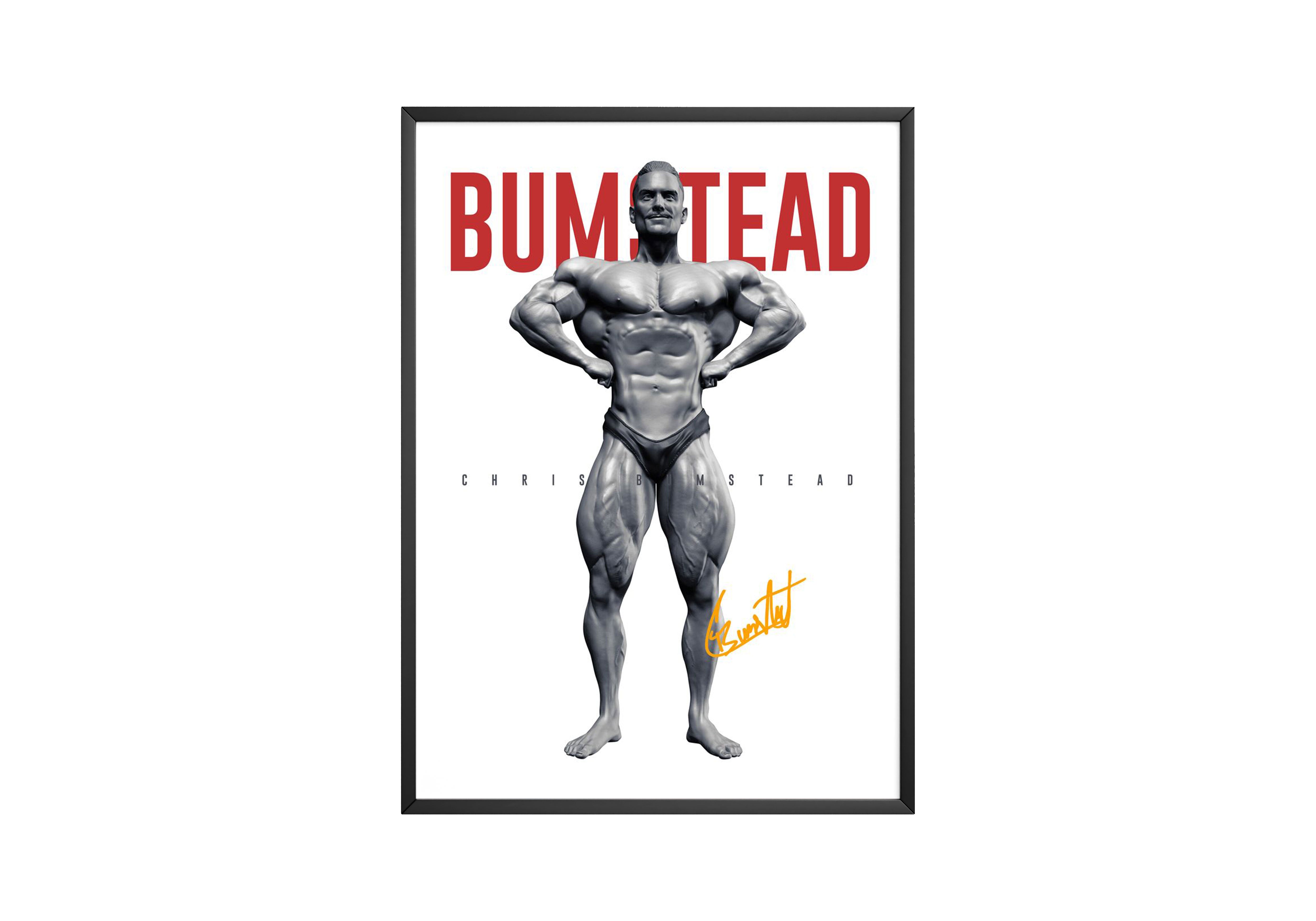 Chris Bumstead 'Signature' Bodybuilding Poster | Hype Posters