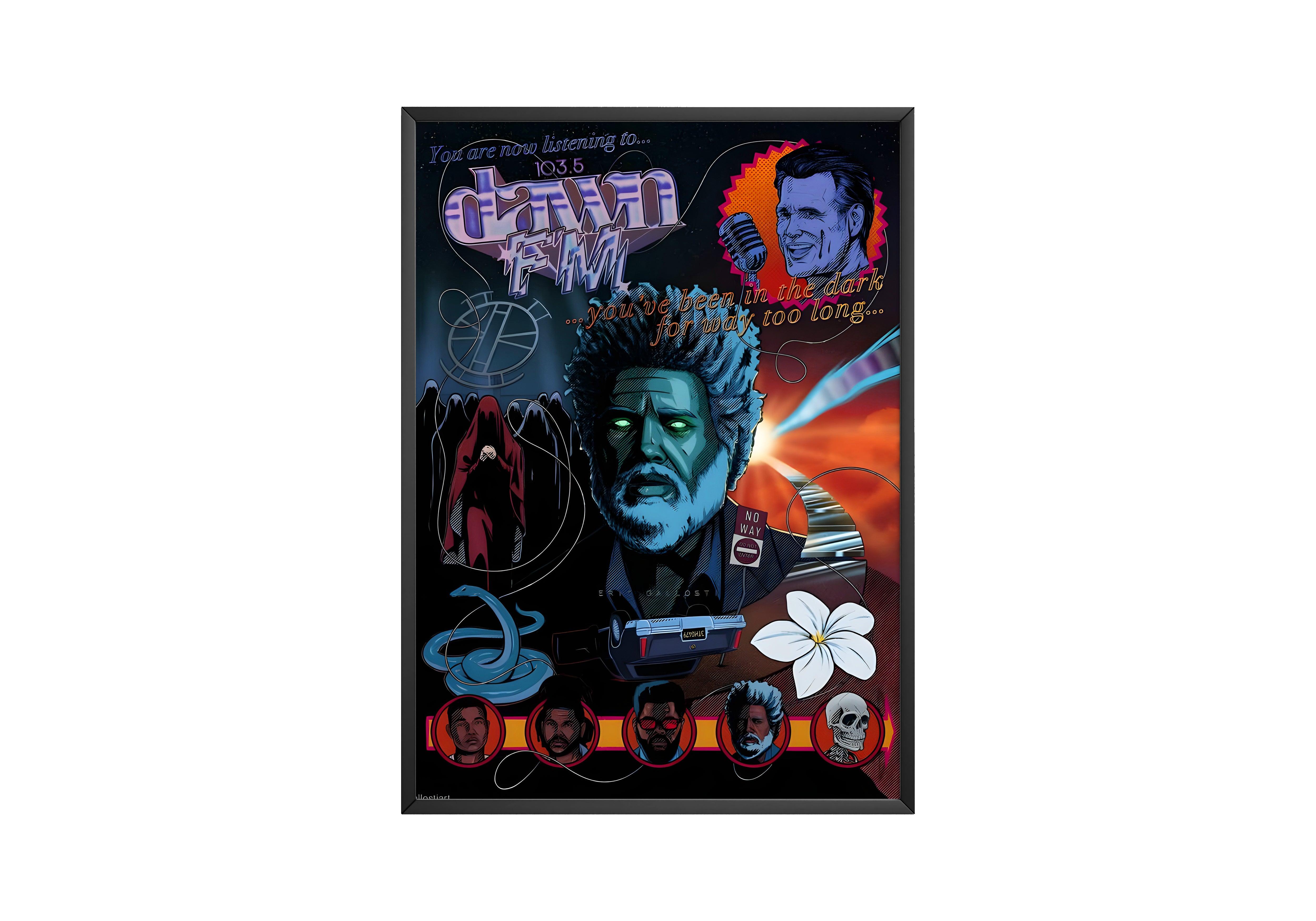 The Weeknd 'Dawn FM' Collage Poster | Hype Posters