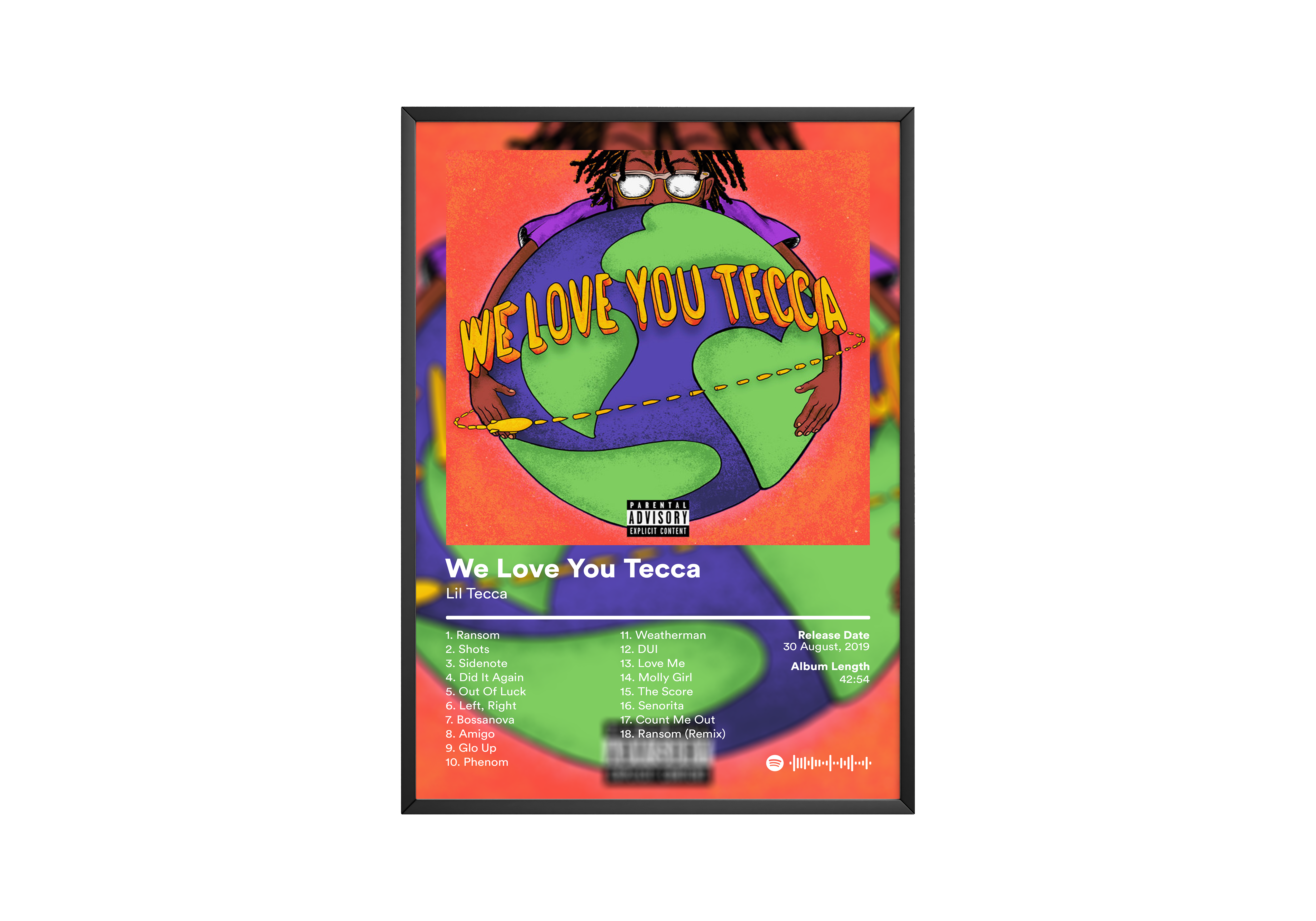 Lil Tecca 'We Love You Tecca' Album Poster | Hype Posters