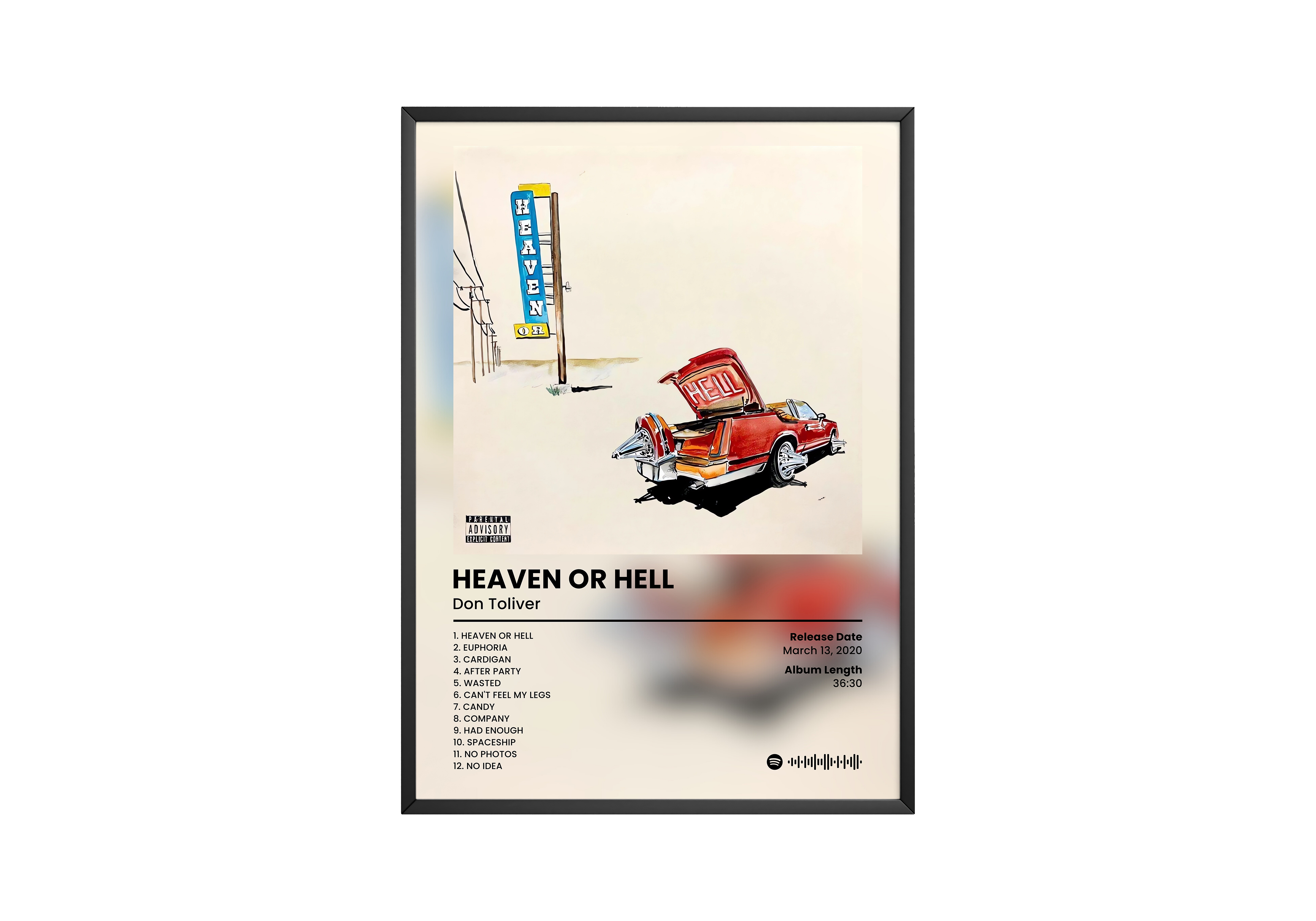 Don Toliver 'Heaven Or Hell' Album Poster | Hype Posters