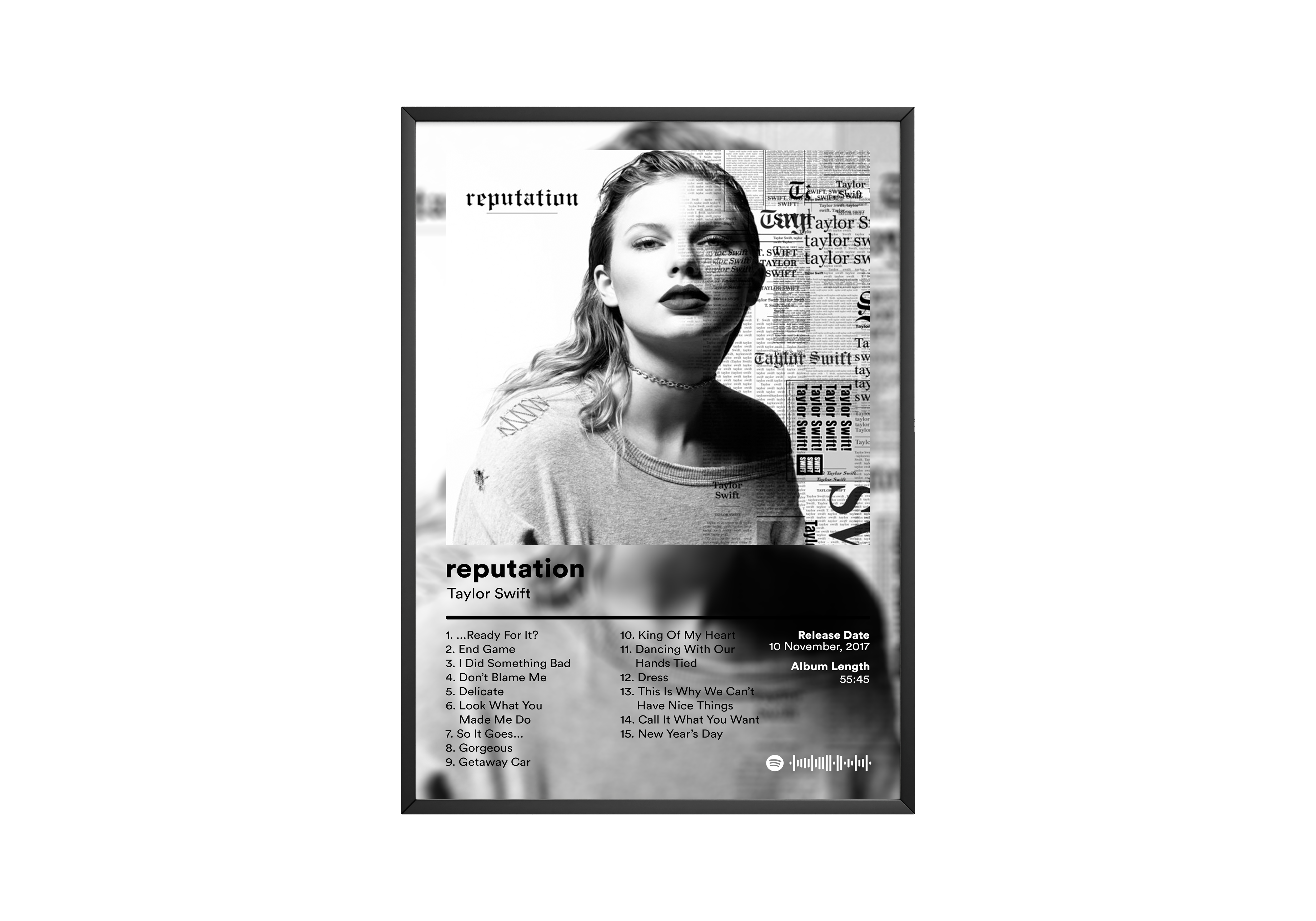Taylor Swift 'reputation' Album Poster | Hype Posters