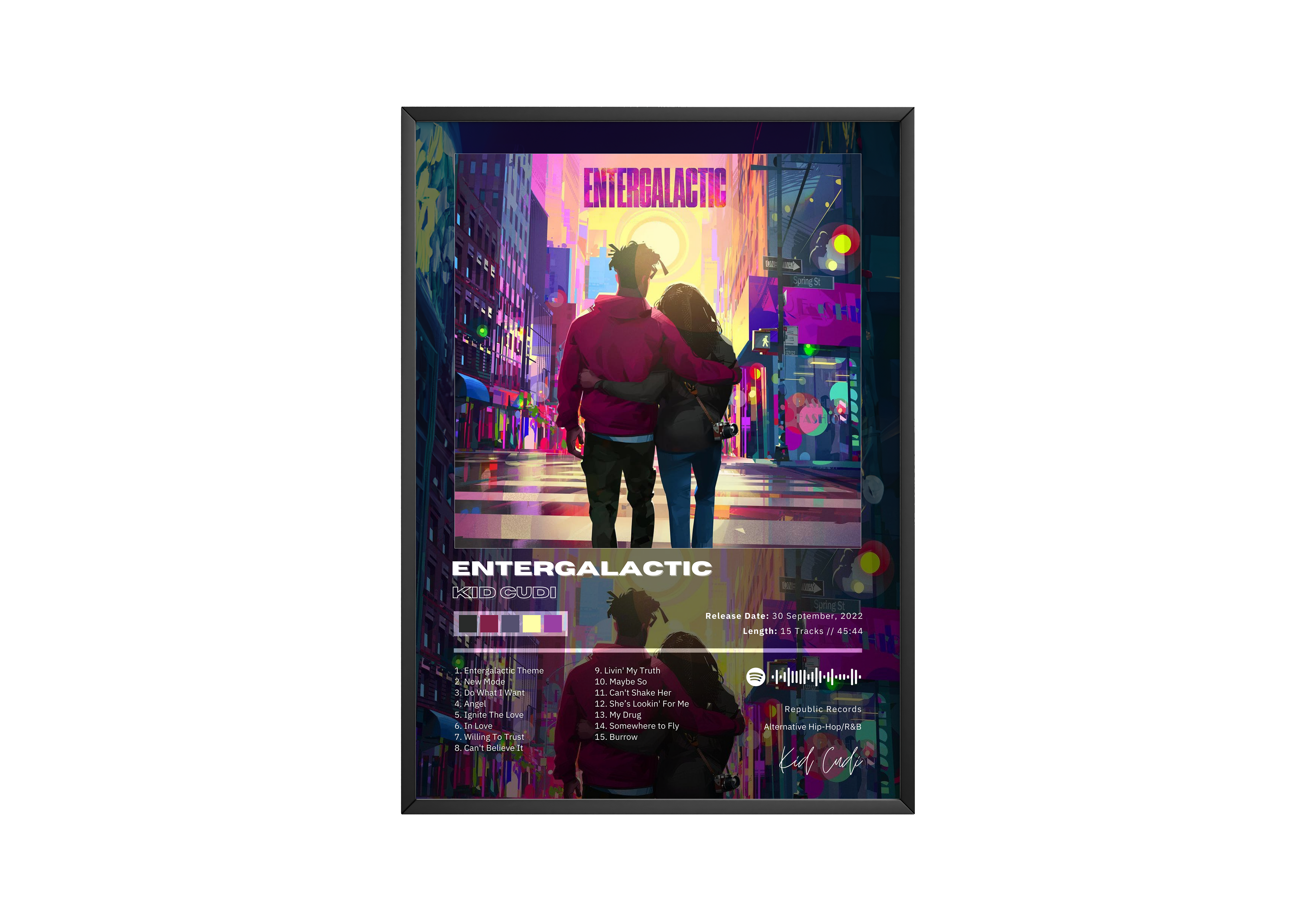 Kid Cudi 'Entergalactic' Album Poster | Hype Posters