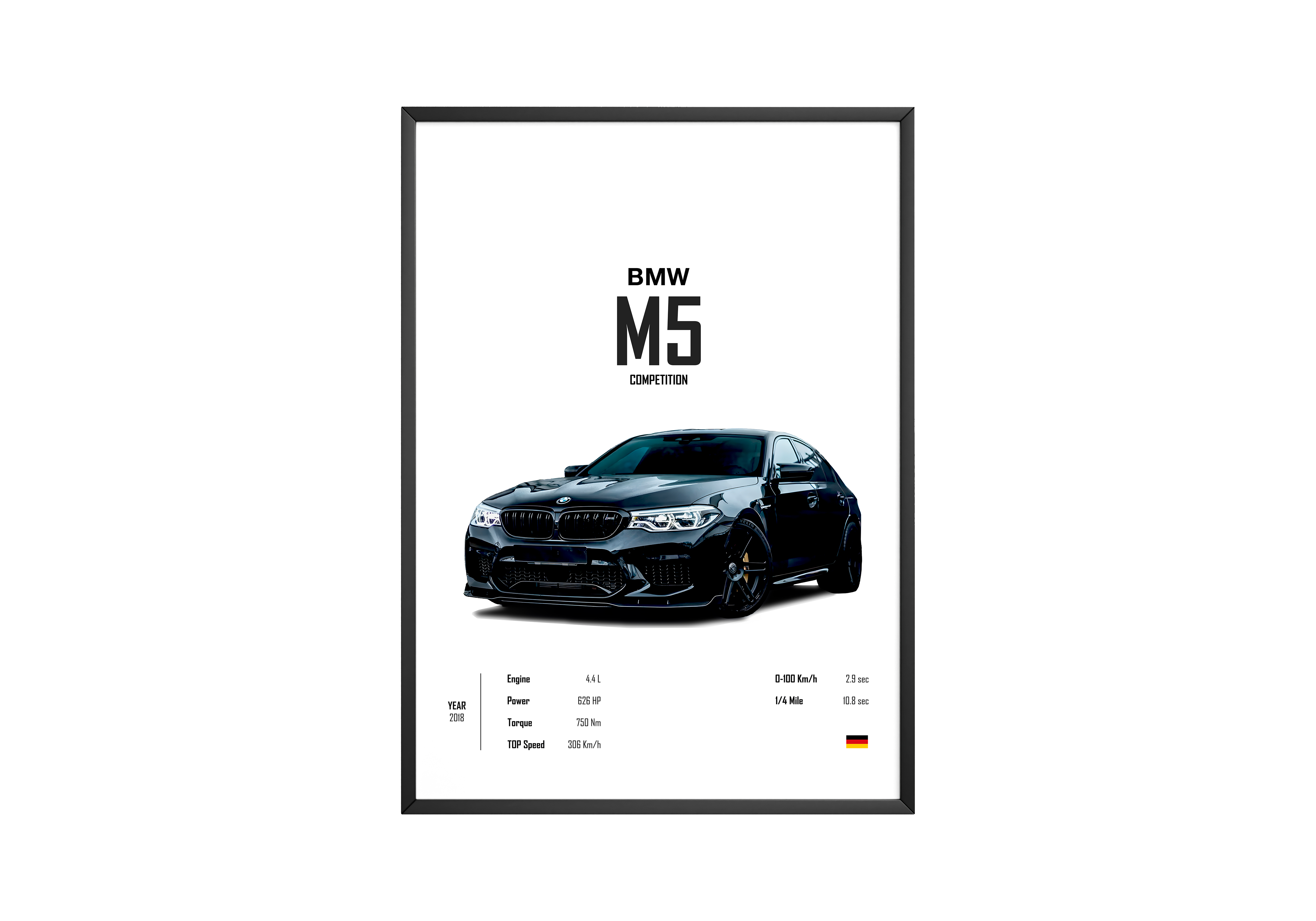 BMW M5 Competition 'CORE' Car Poster | Hype Posters