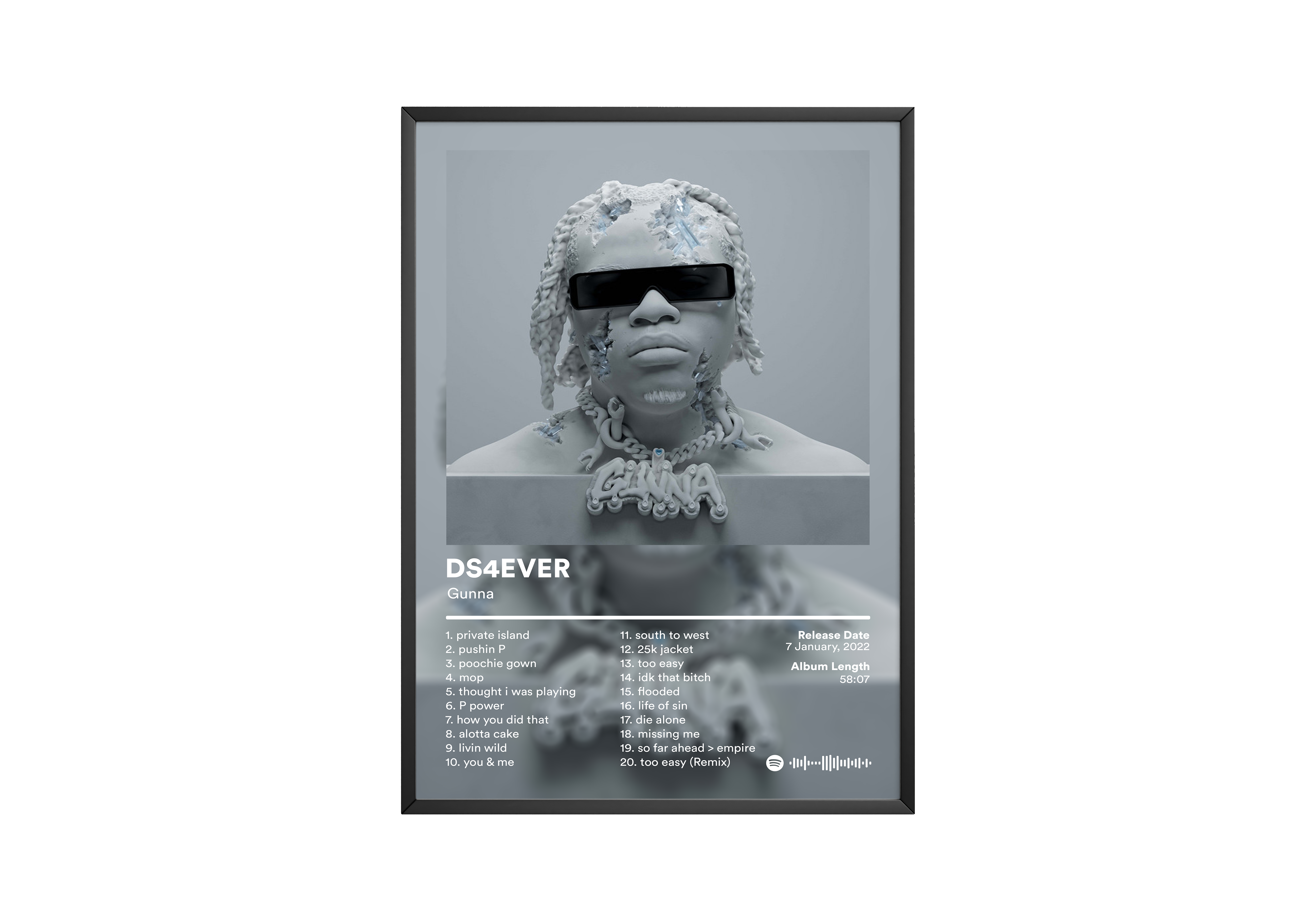 Gunna 'DS4EVER' Album Poster | Hype Posters