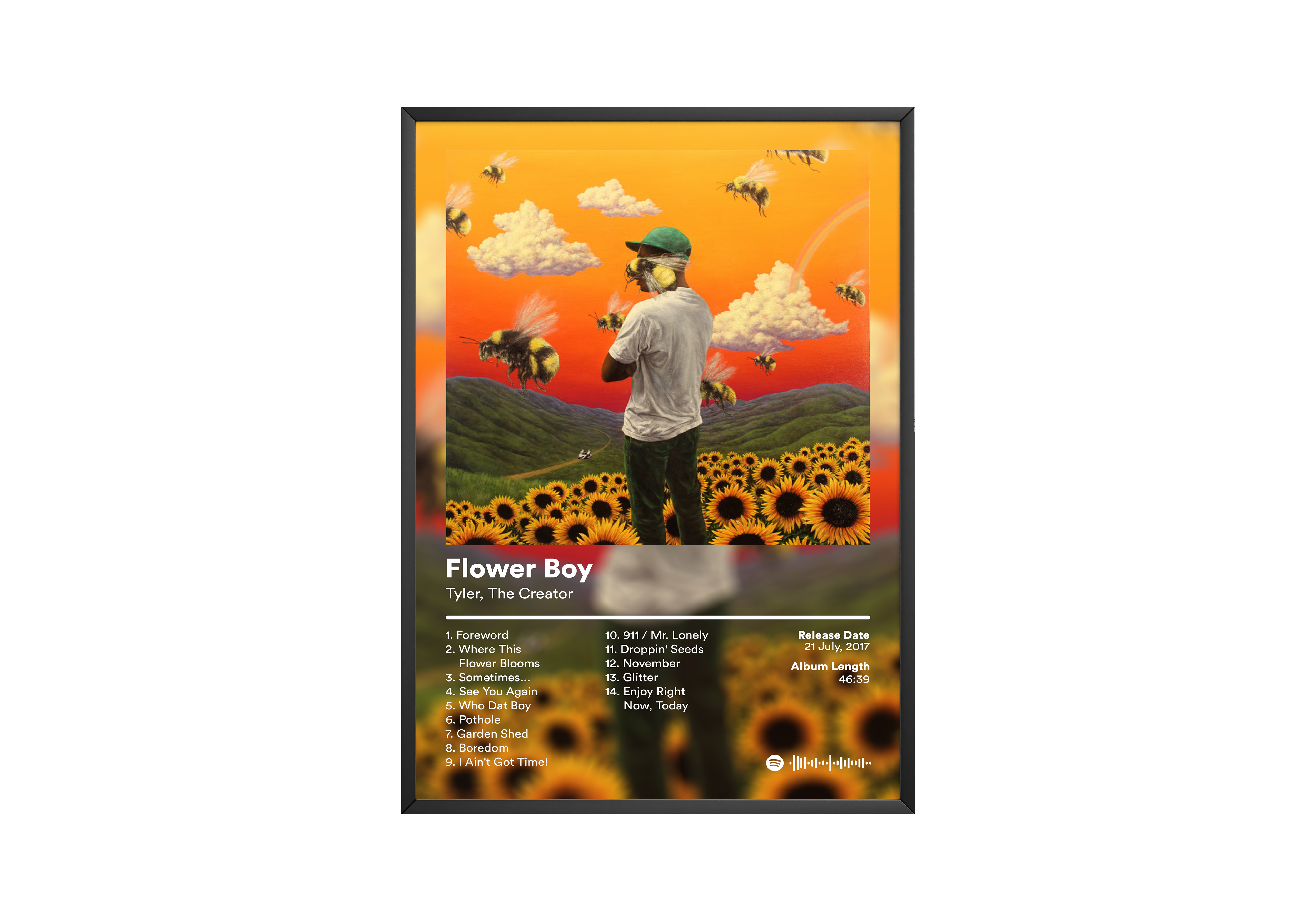 Tyler The Creator 'Flower Boy' Album Poster | Hype Posters