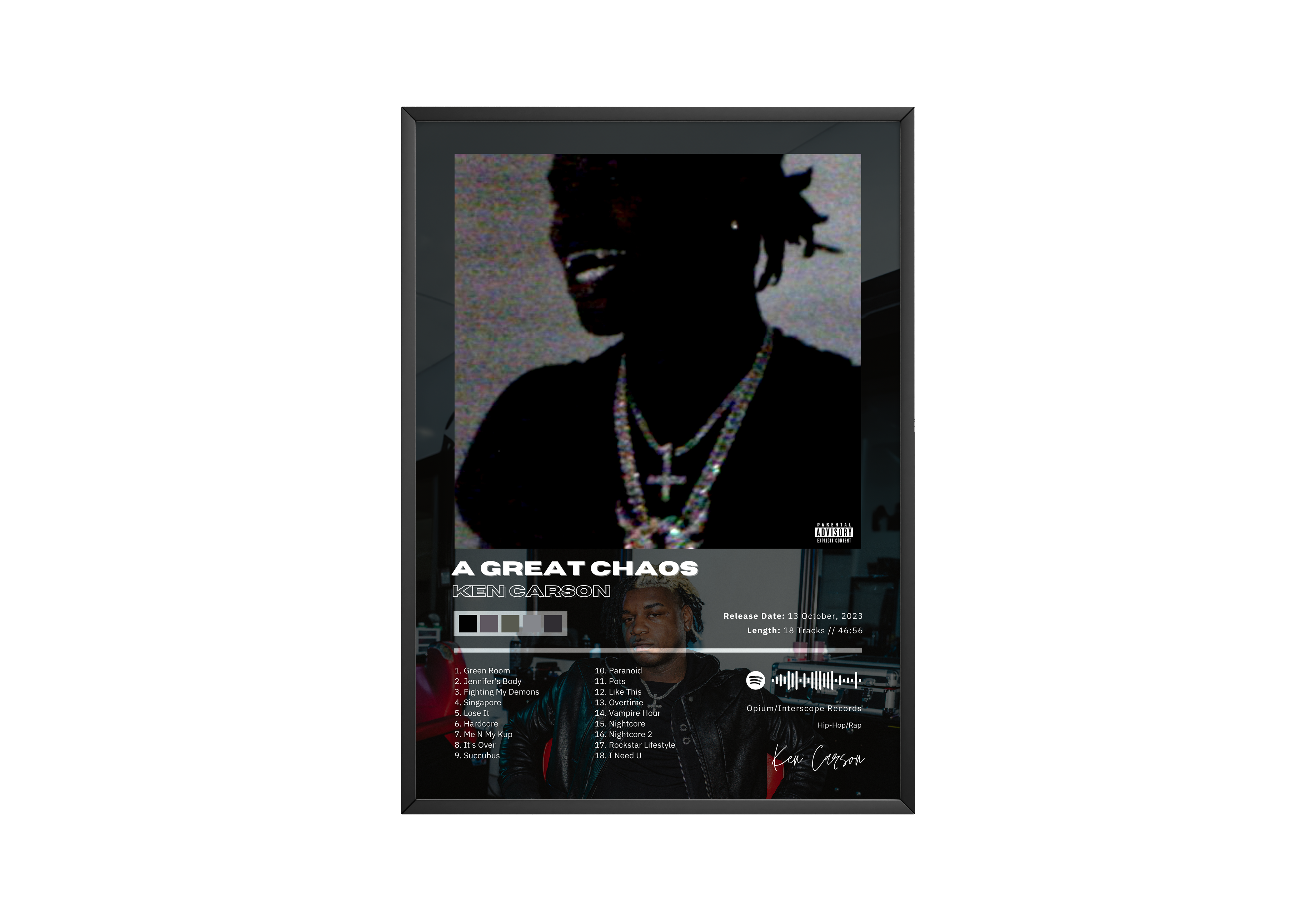 Ken Carson 'A Great Chaos' Album Poster | Hype Posters