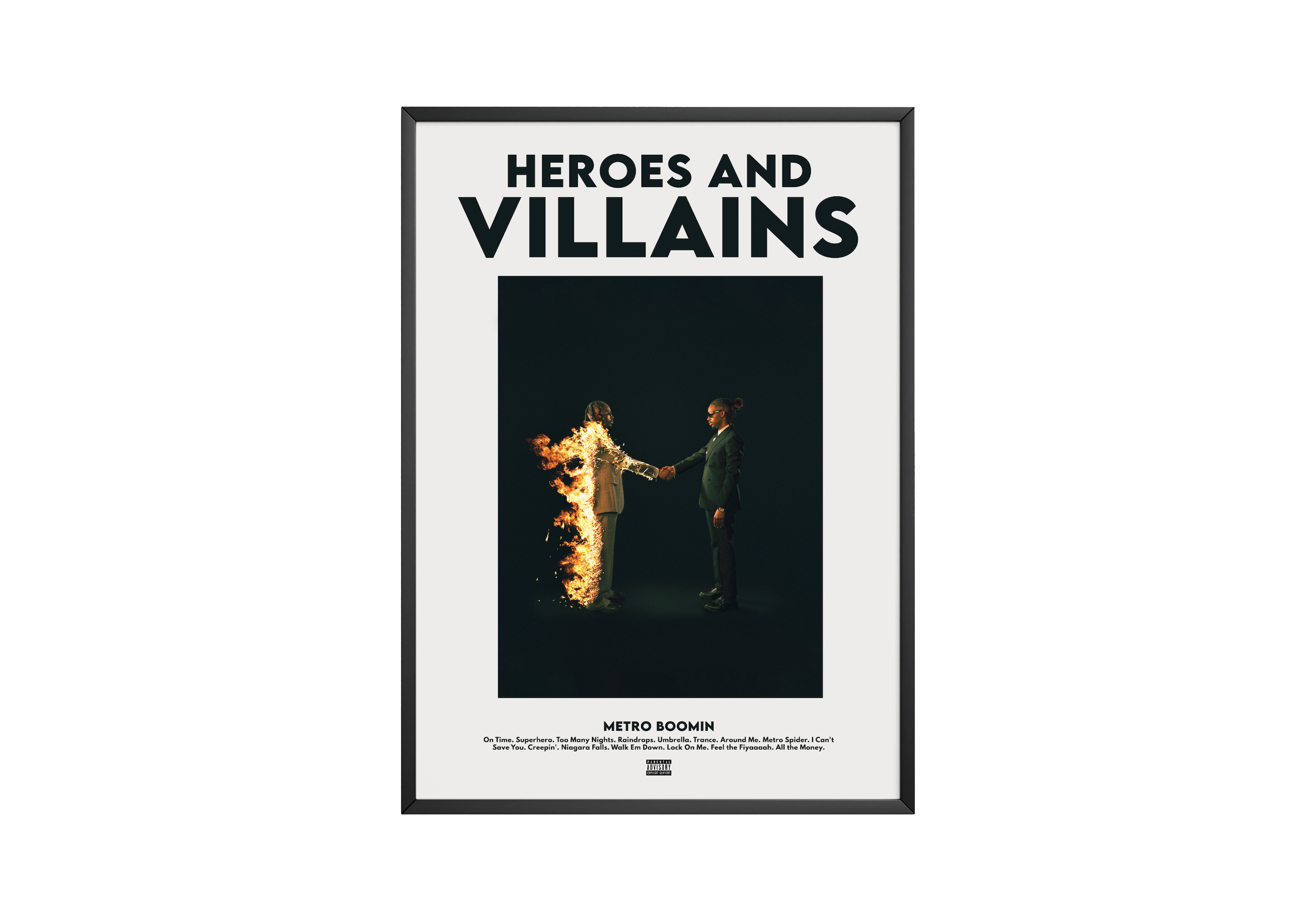Metro Boomin 'Heroes & Villains' V2 Poster | Hype Posters