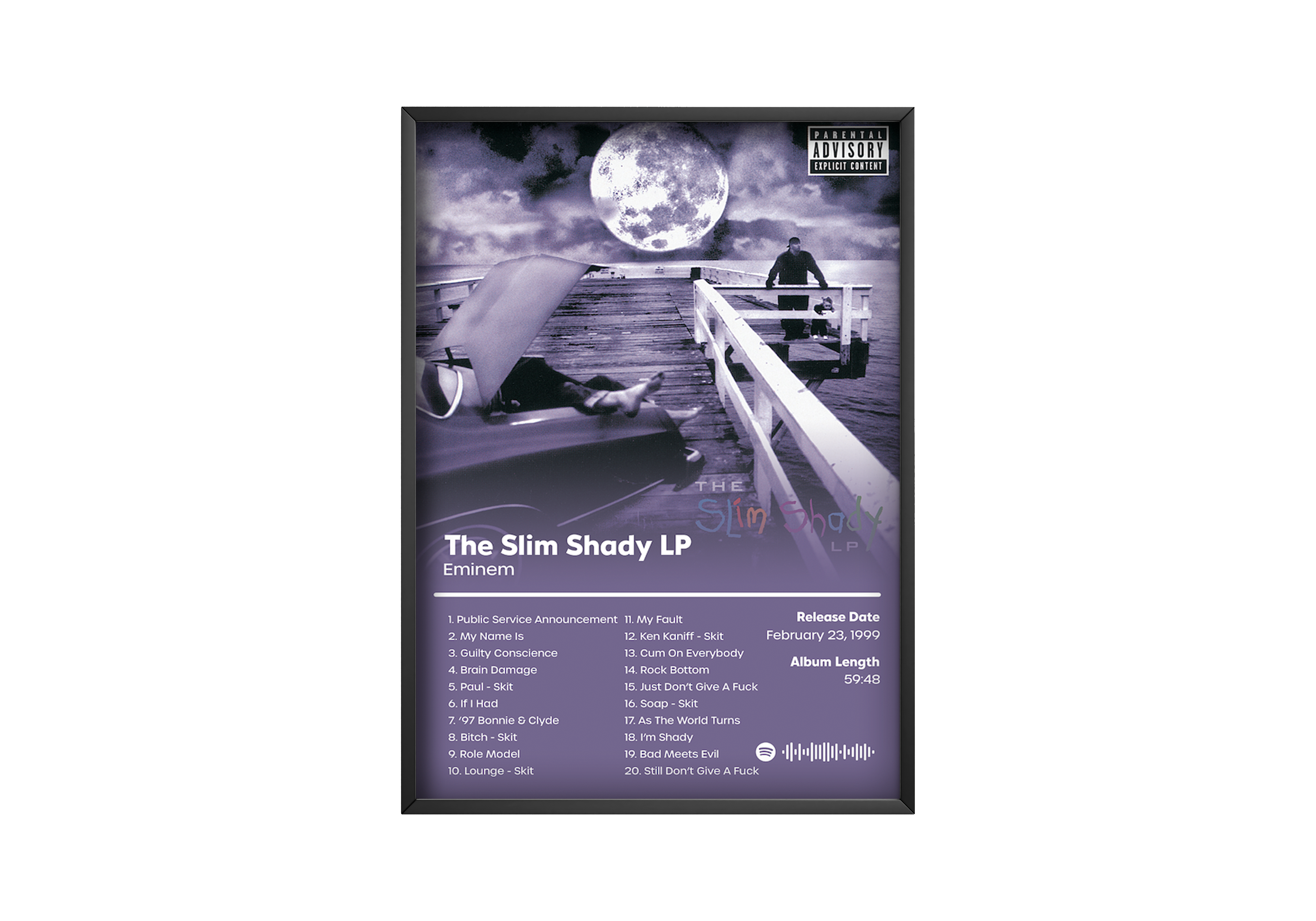 Eminem 'The Slim Shady LP' Album Poster | Hype Posters
