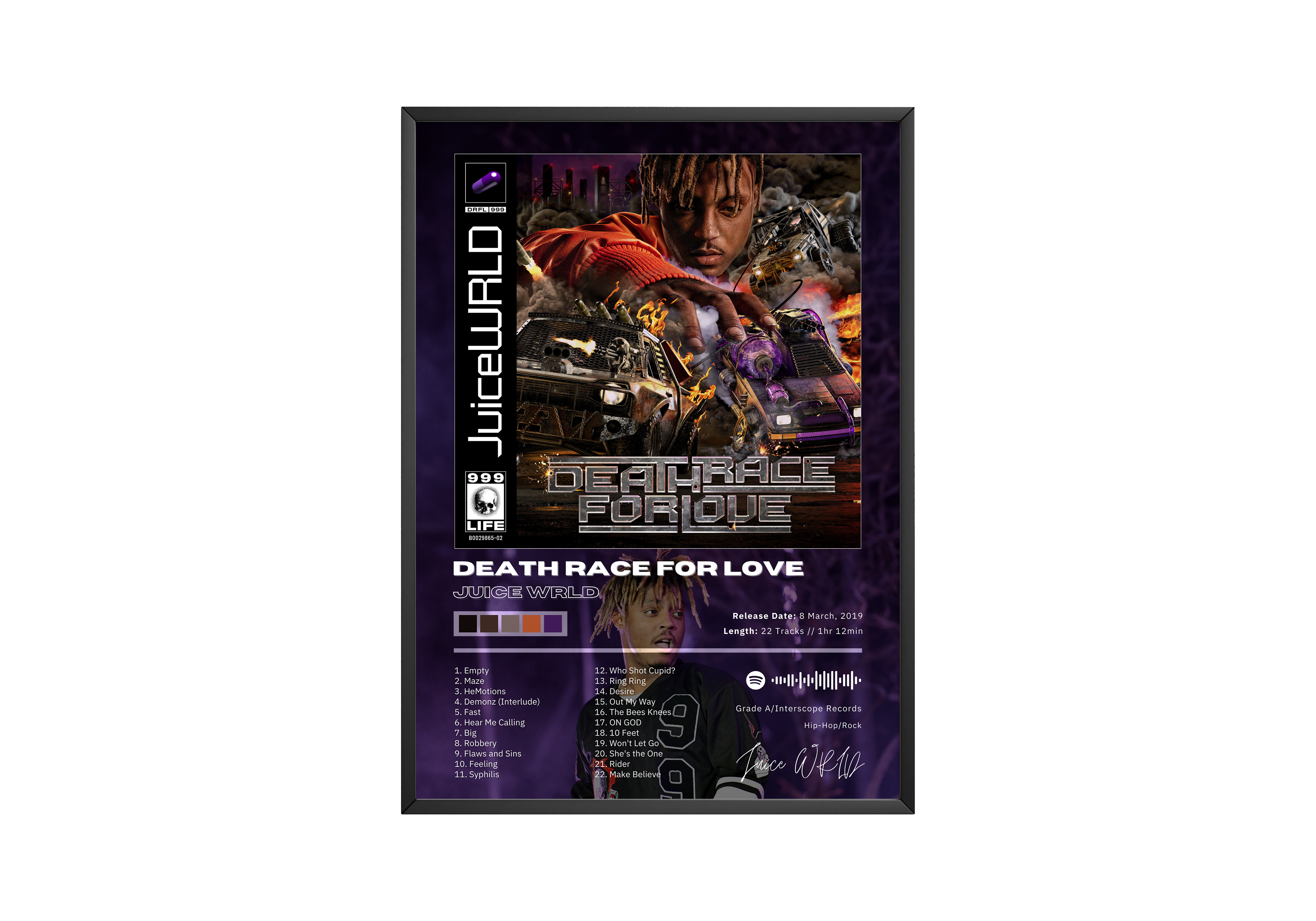 Juice WRLD 'Death Race For Love' Album Poster | Hype Posters