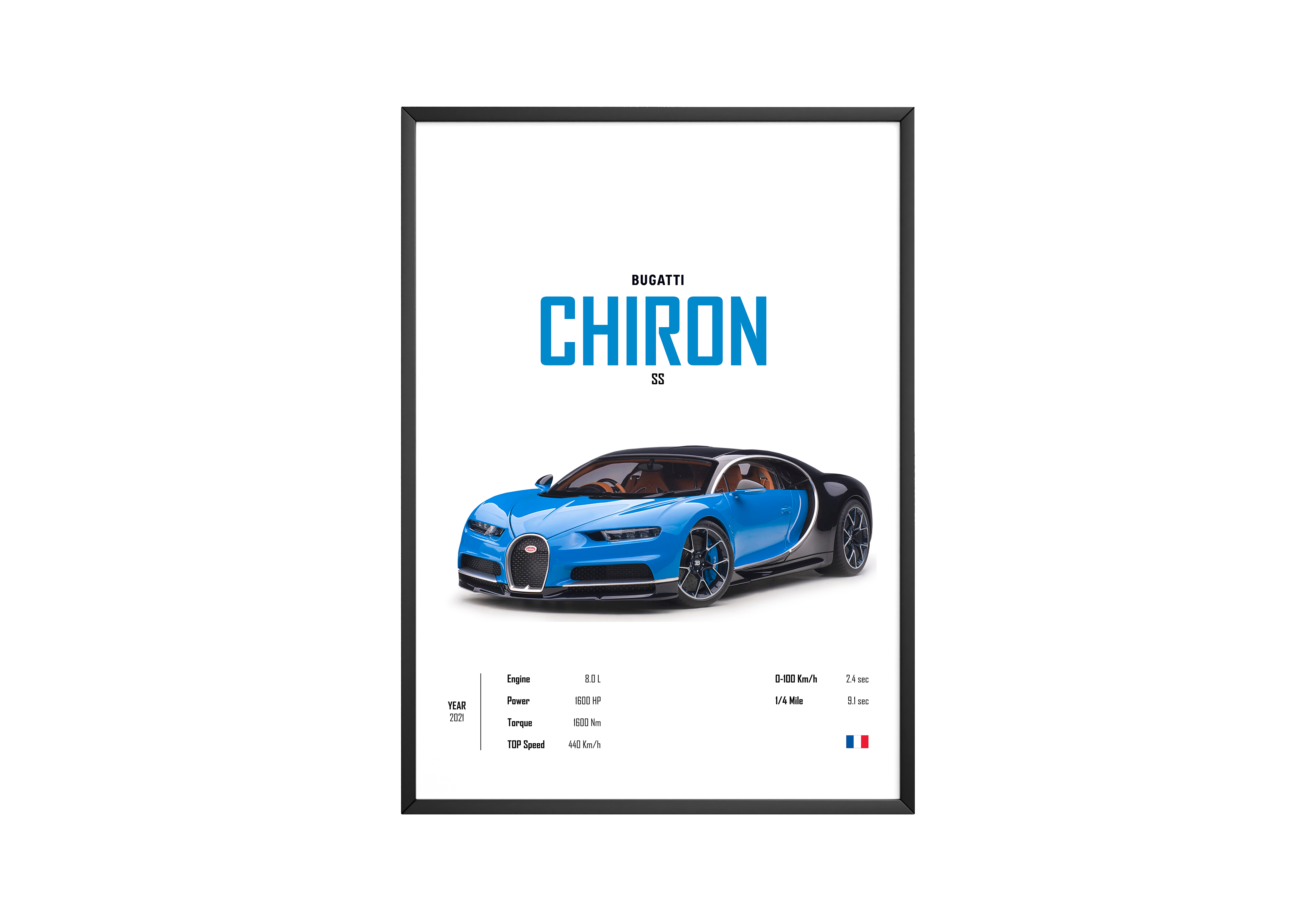 Bugatti Chiron 'CORE' Car Poster | Hype Posters