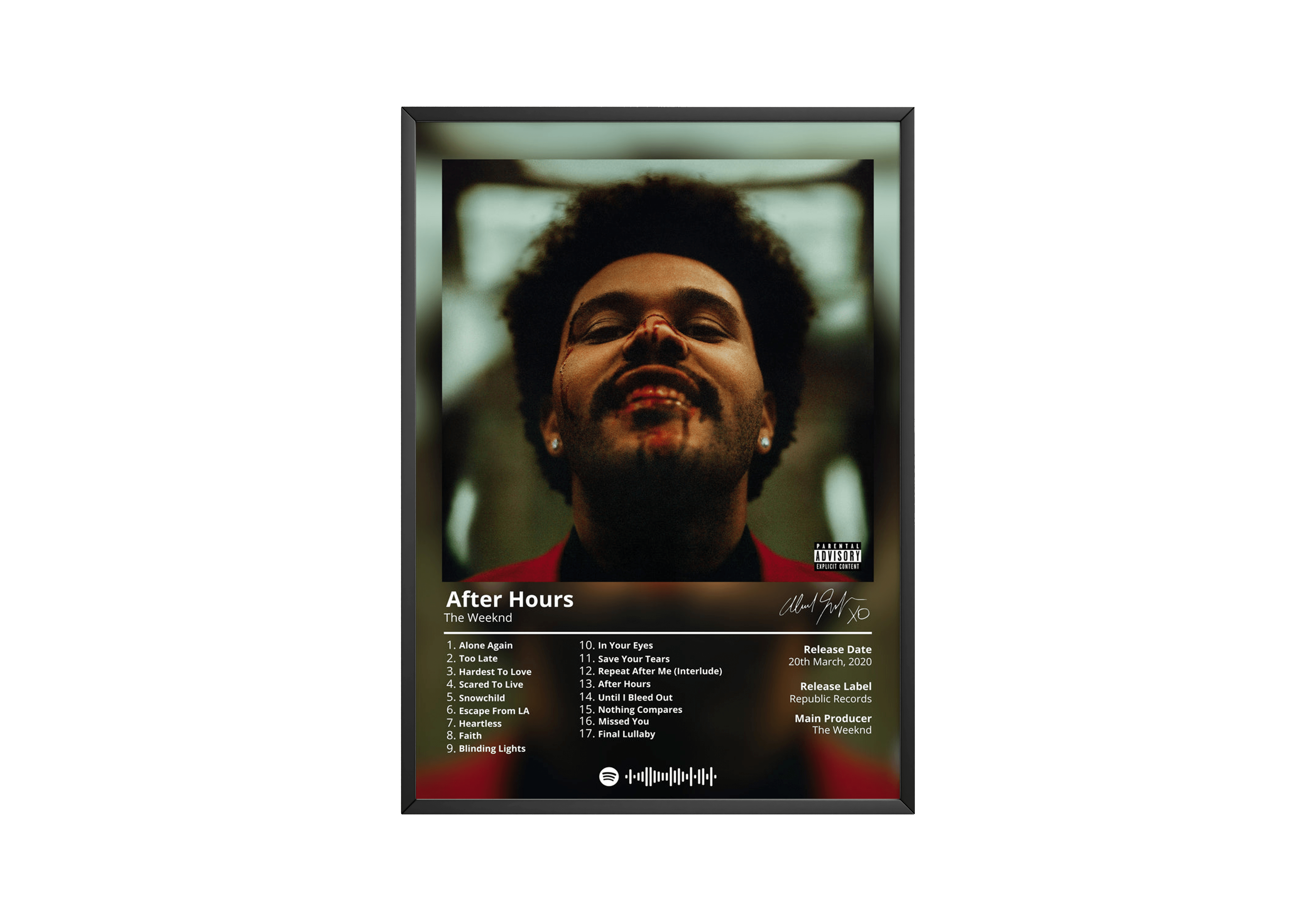 The Weeknd 'After Hours' Album Poster | Hype Posters